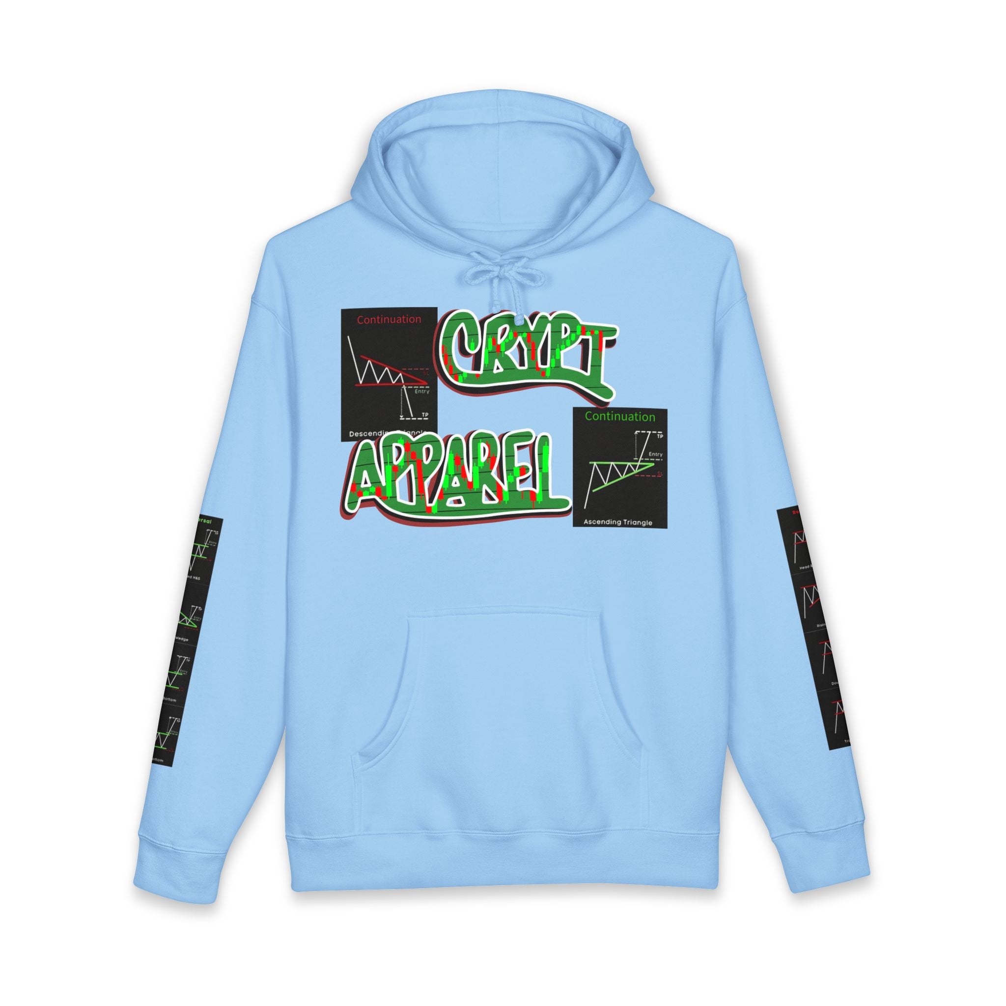 Charted Crypto Hoodie — "Crypt Apparel" Trading Hoodie