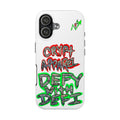 DEFY with DEFI Tough Phone Case — "Crypt Apparel: "Money" Graffiti Crypto Design