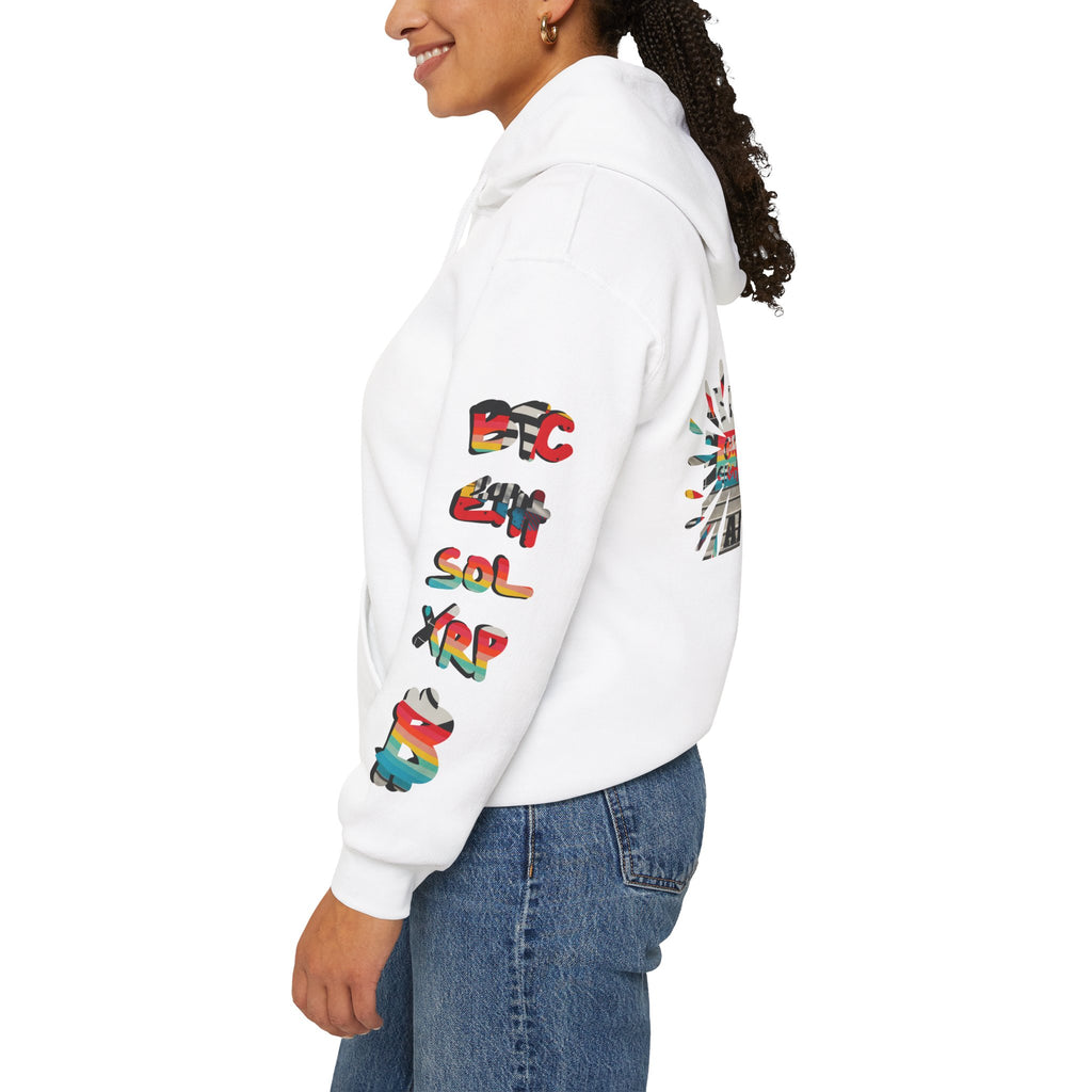 Urban Jungle Crypto Bitcoin Hoodie — Crypt Apparel Astronaut “Not Alone” Graphic Pullover