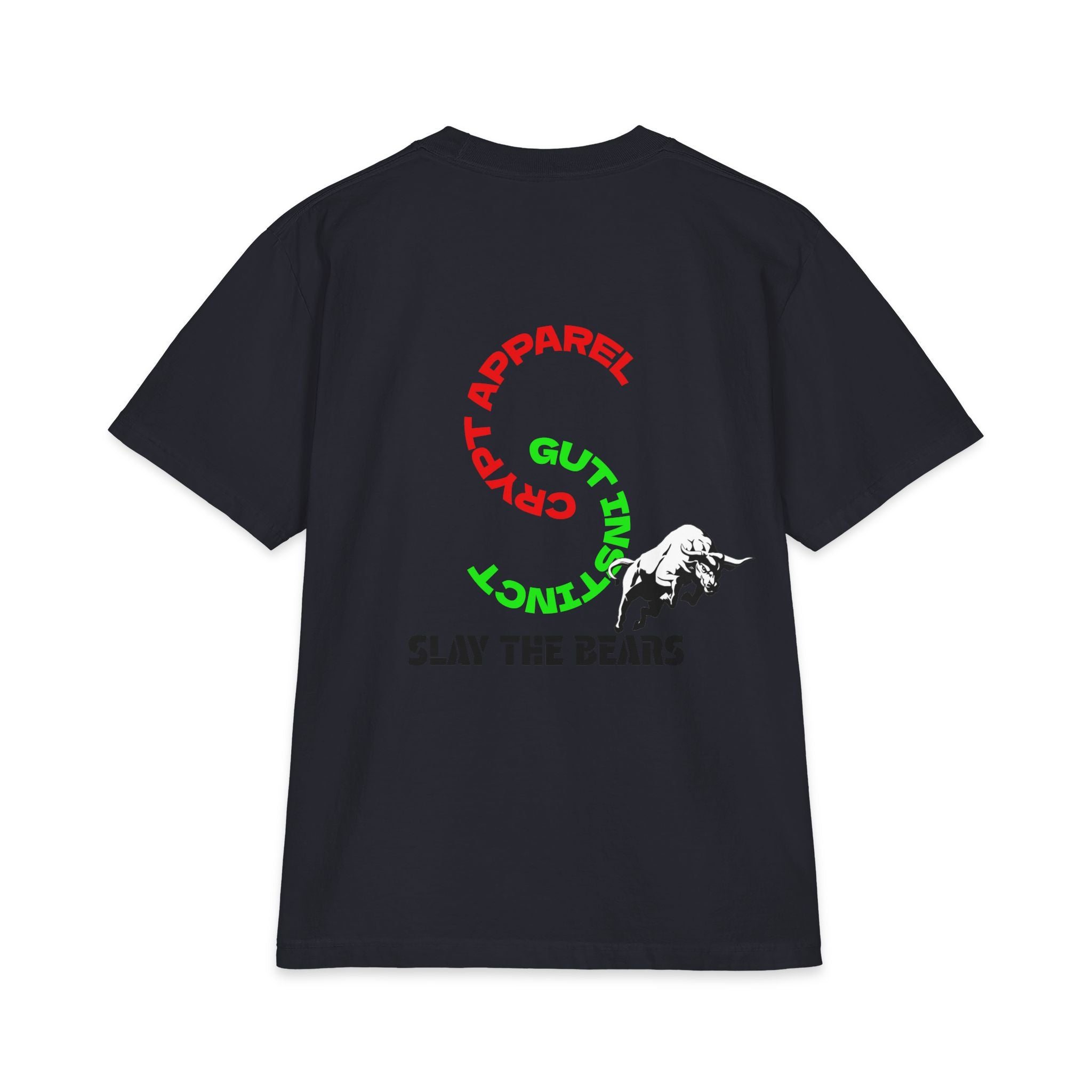 Gut Instinct Bull vs Bear Graphic Tee – Crypt Apparel "Slay the Bears" Stock Market Shirt