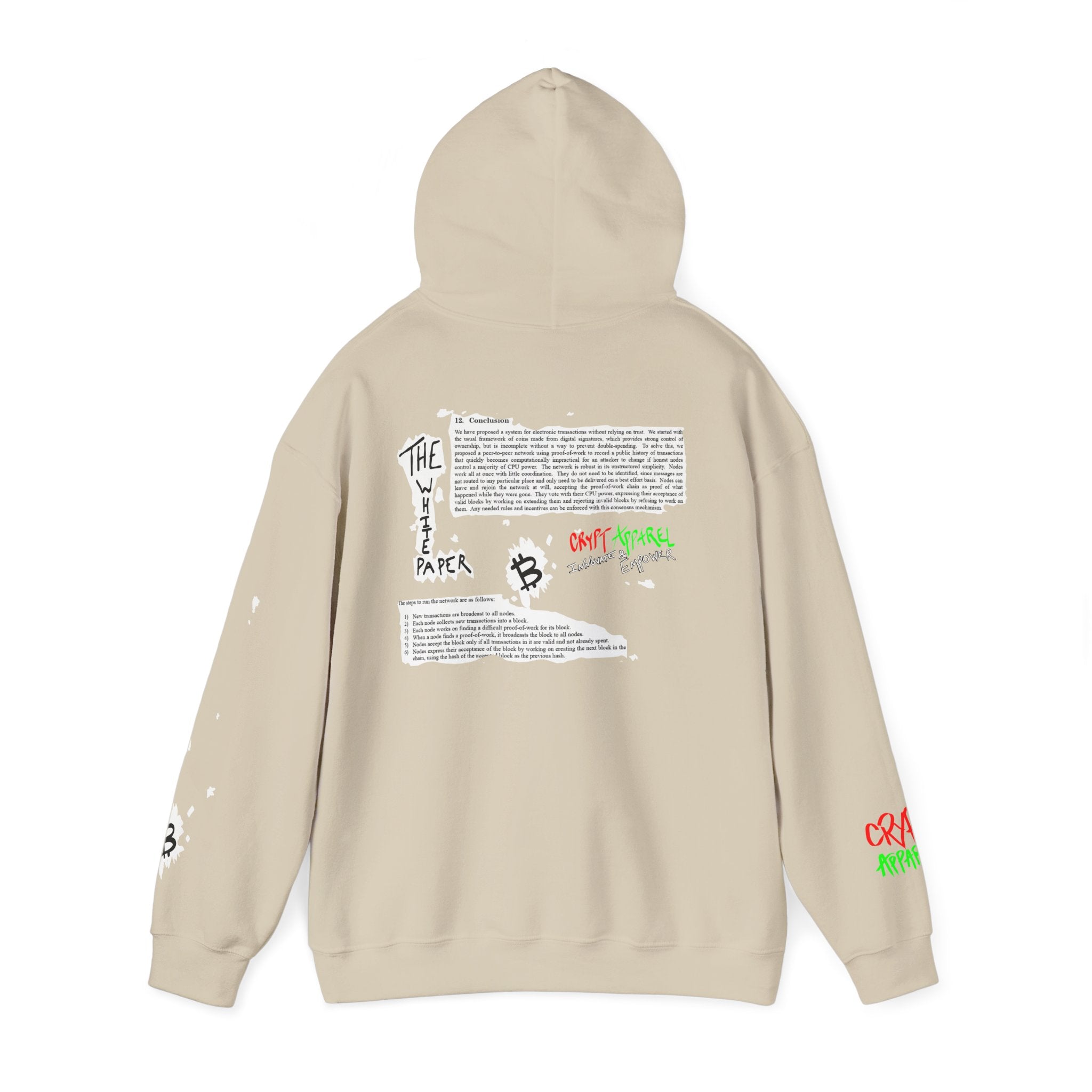 The Whitepaper Crypto Hooded Sweatshirt — Crypt Apparel Genisis Graphic Hoodie
