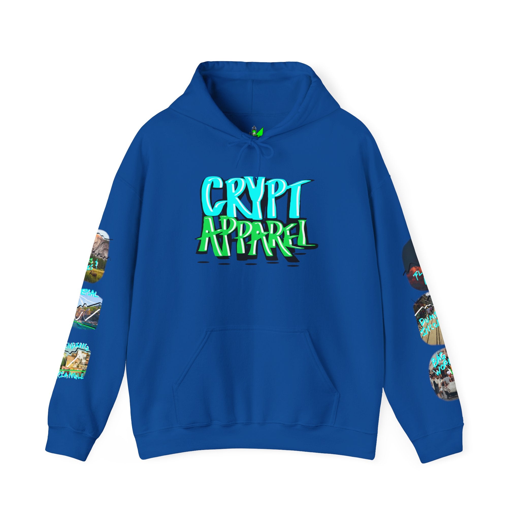Natural Signals Crypto Trading Hoodie — 'Crypt Apparel' Graffiti Logo & 'Natural Signals'