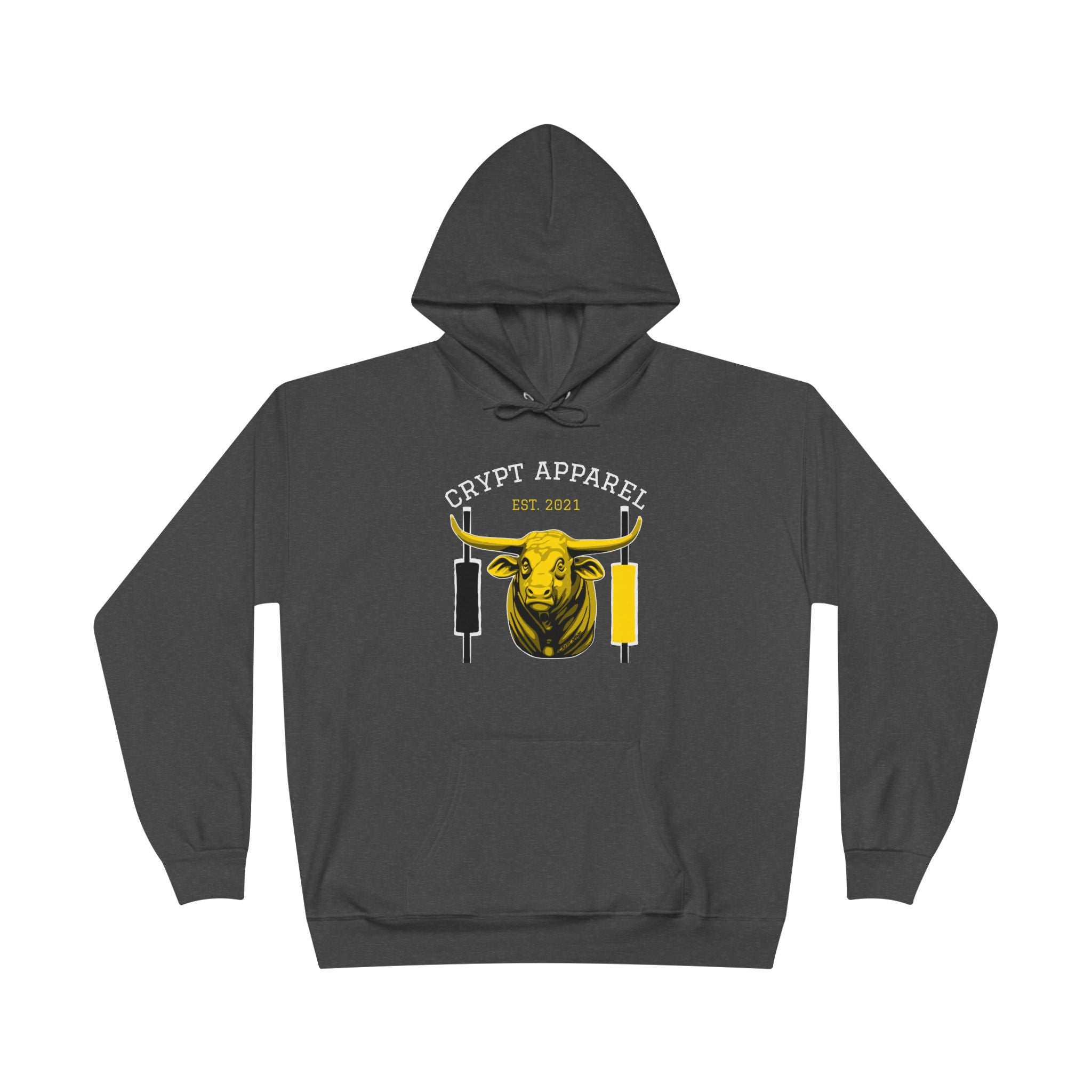 Golden Cross Bull Market Hoodie — 'Crypt Apparel' Crypto Trading Graphic Pullover