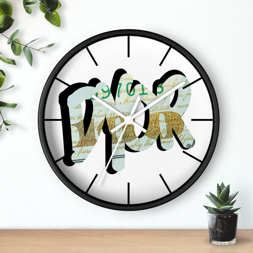 DYOR Crypto Graffiti Script Wall Clock — Crypt Apparel Money Graphic