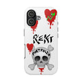 Rekt Portfolio Tough Phone Case — Skull & Dripping Heart Protective Cover