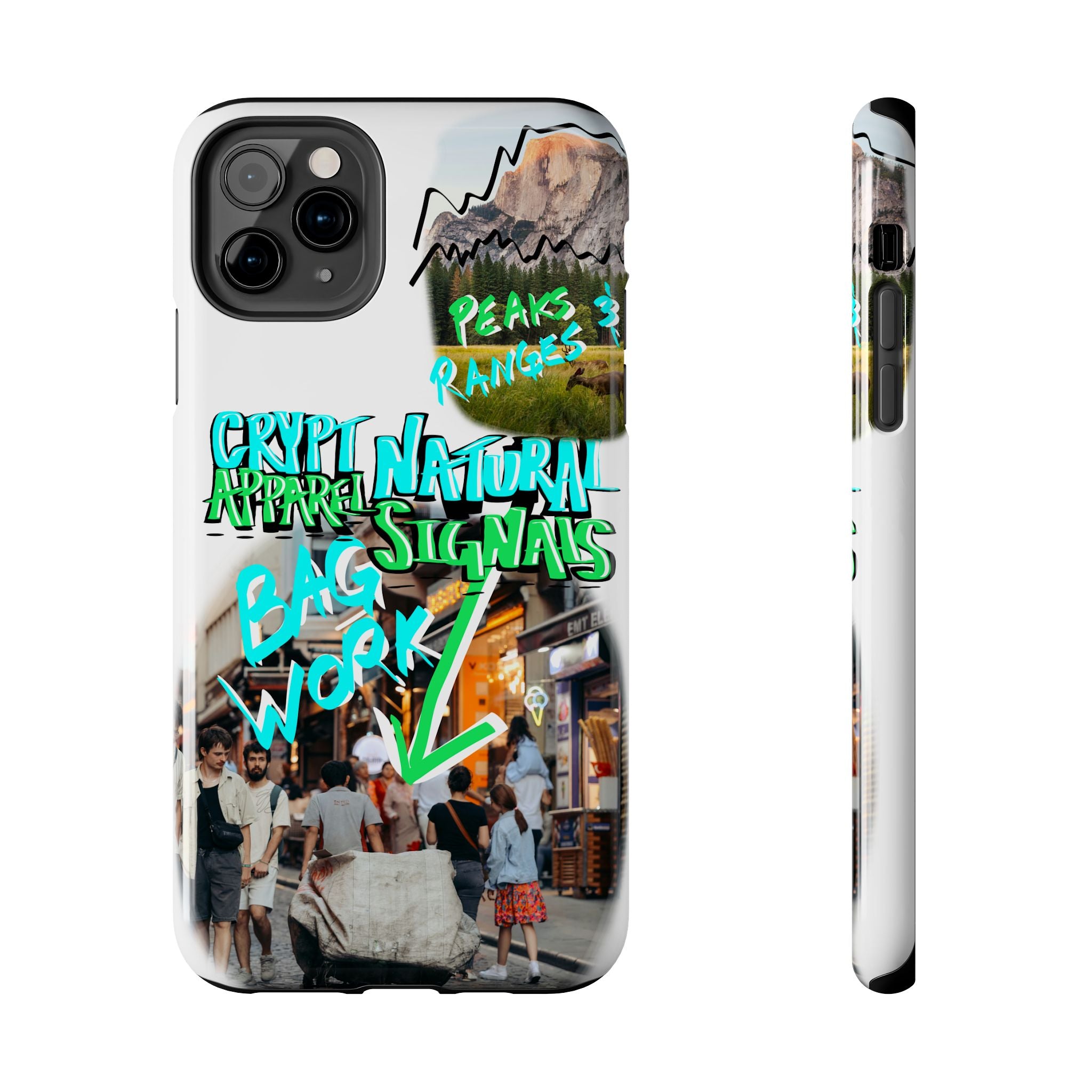 Natural Signals Tough Phone Case — Crypt Apparel Street Collage Design