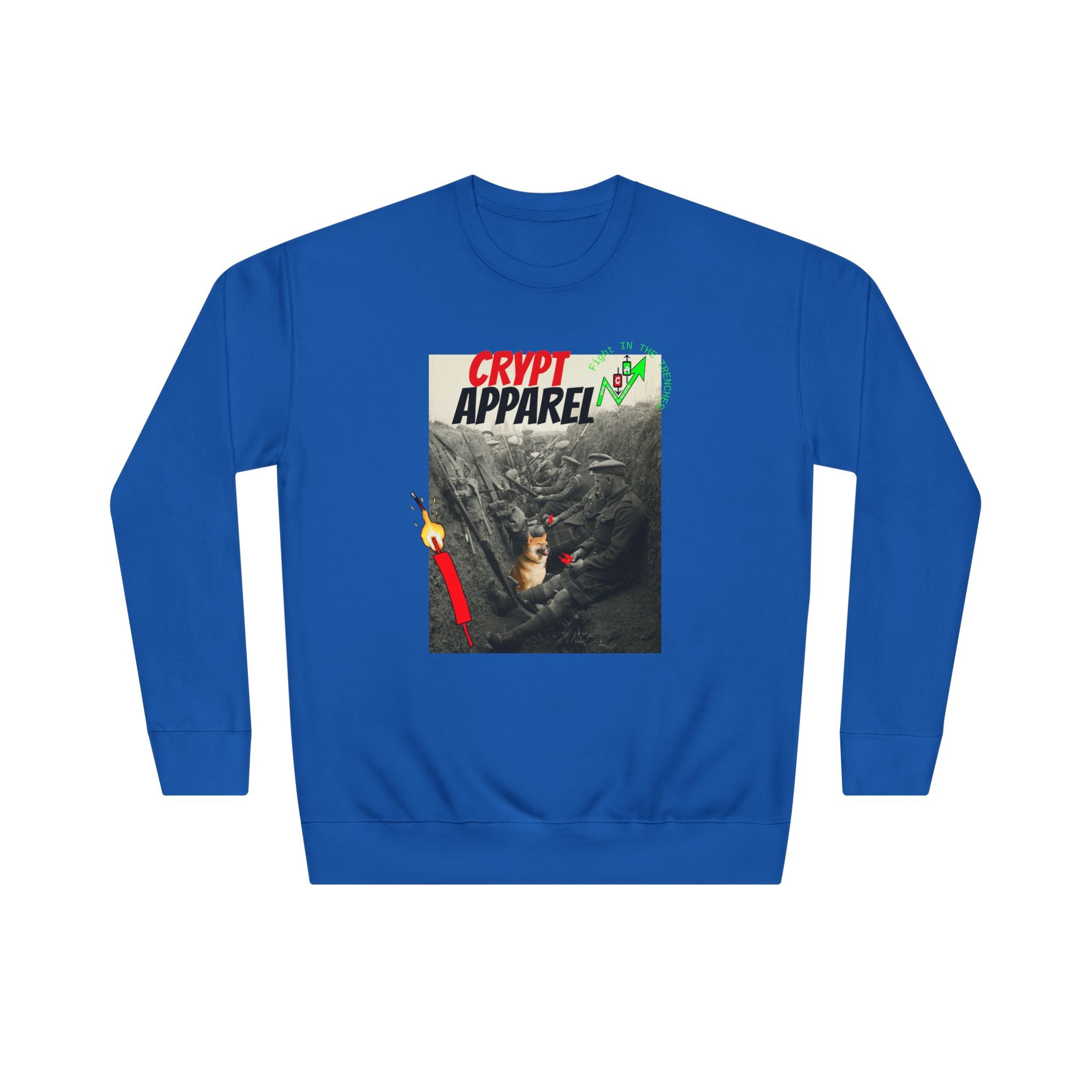 The Trenches Crewneck Sweatshirt — Crypt Apparel Crypto Graphic Pullover