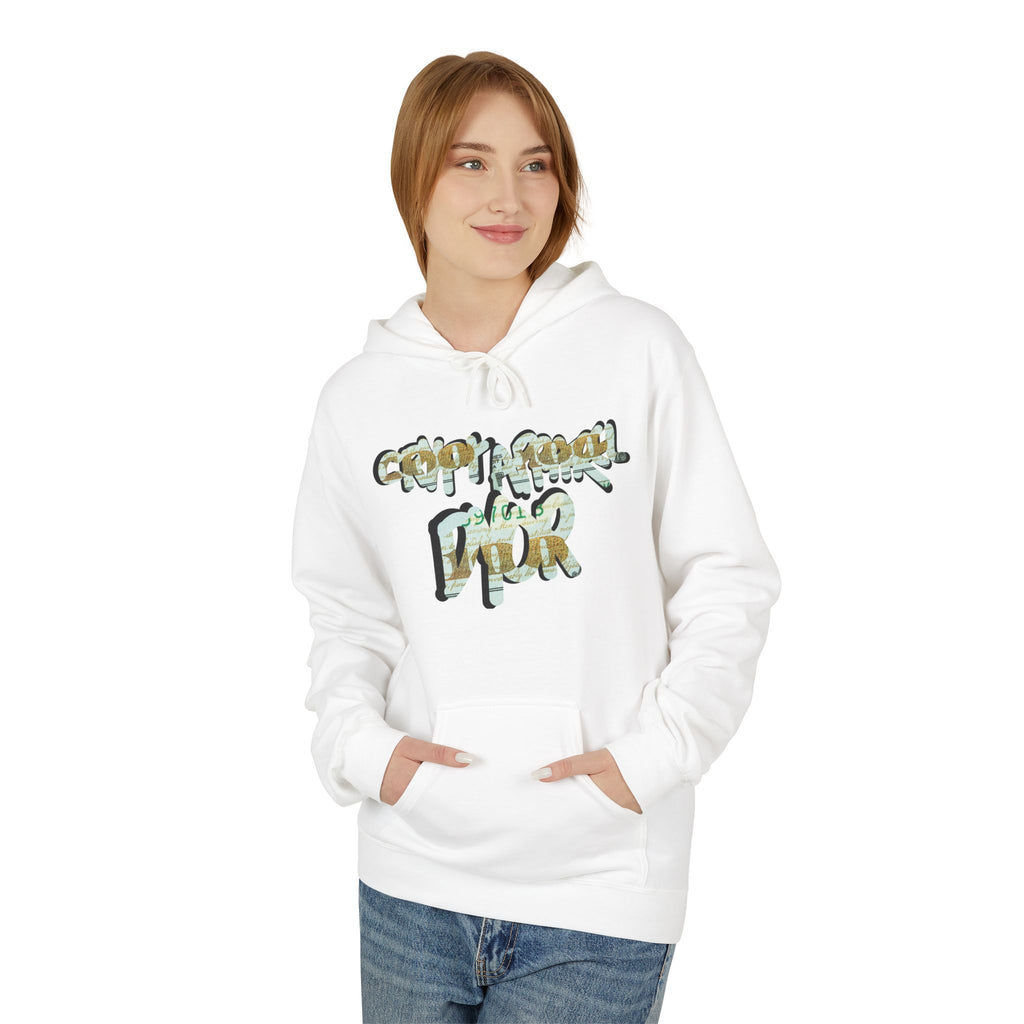 CA 100 Crypto Inspired Hoodie | Crypt Apparel Money Script Graphic Hooded Sweatshirt
