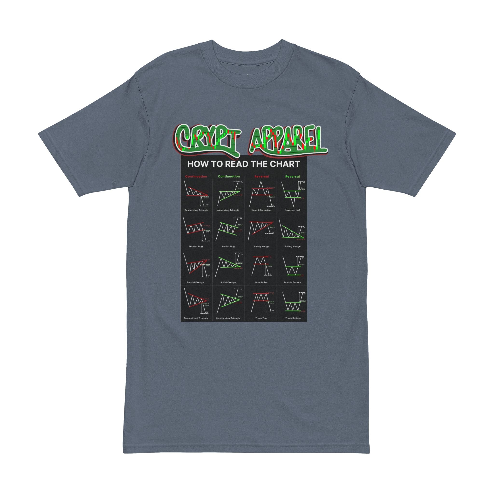 Charted Tee — Crypt Apparel Cryptocurrency Trading Shirt