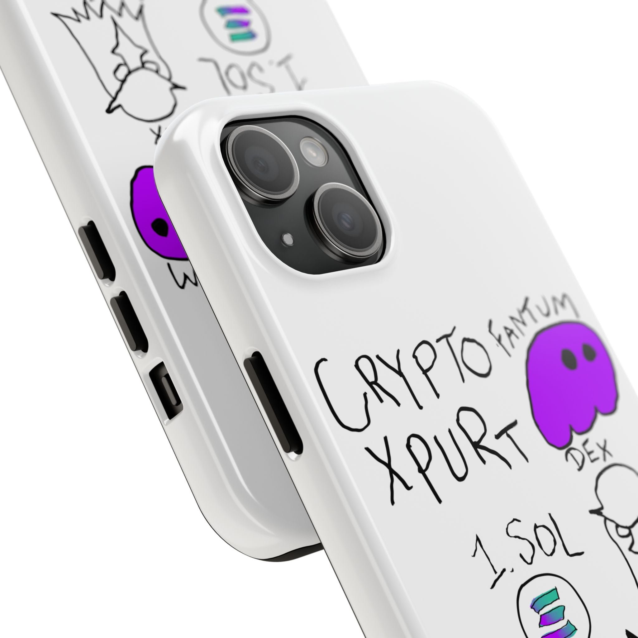 Meme Coin Millionaire Tough Phone Case — Crypto Meme Coin Doodle Design ("Meme Coin Milyunr")