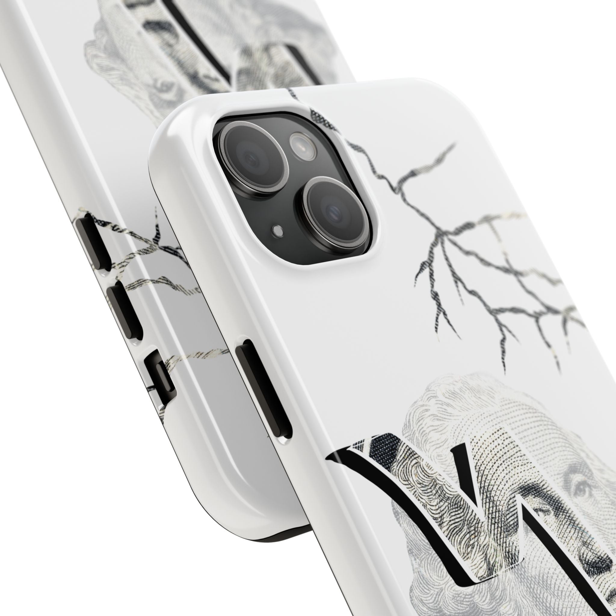 Brokenomics Crypto Tough Phone Case — 'Crypt Apparel' Cracked Dollar Graphic Protective Cover