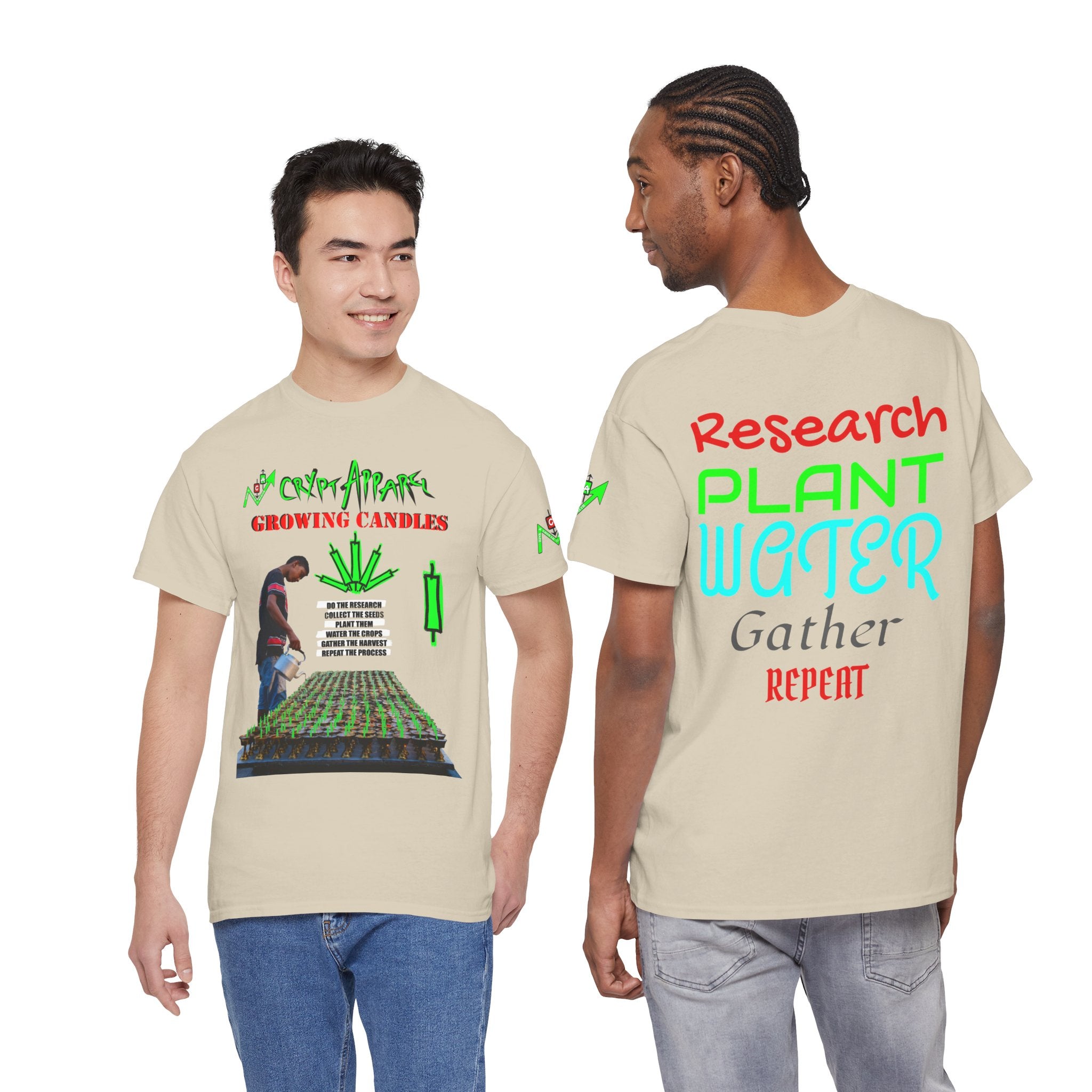 Growing Candles T-Shirt — "Crypt Apparel" Planting Seeds Tee