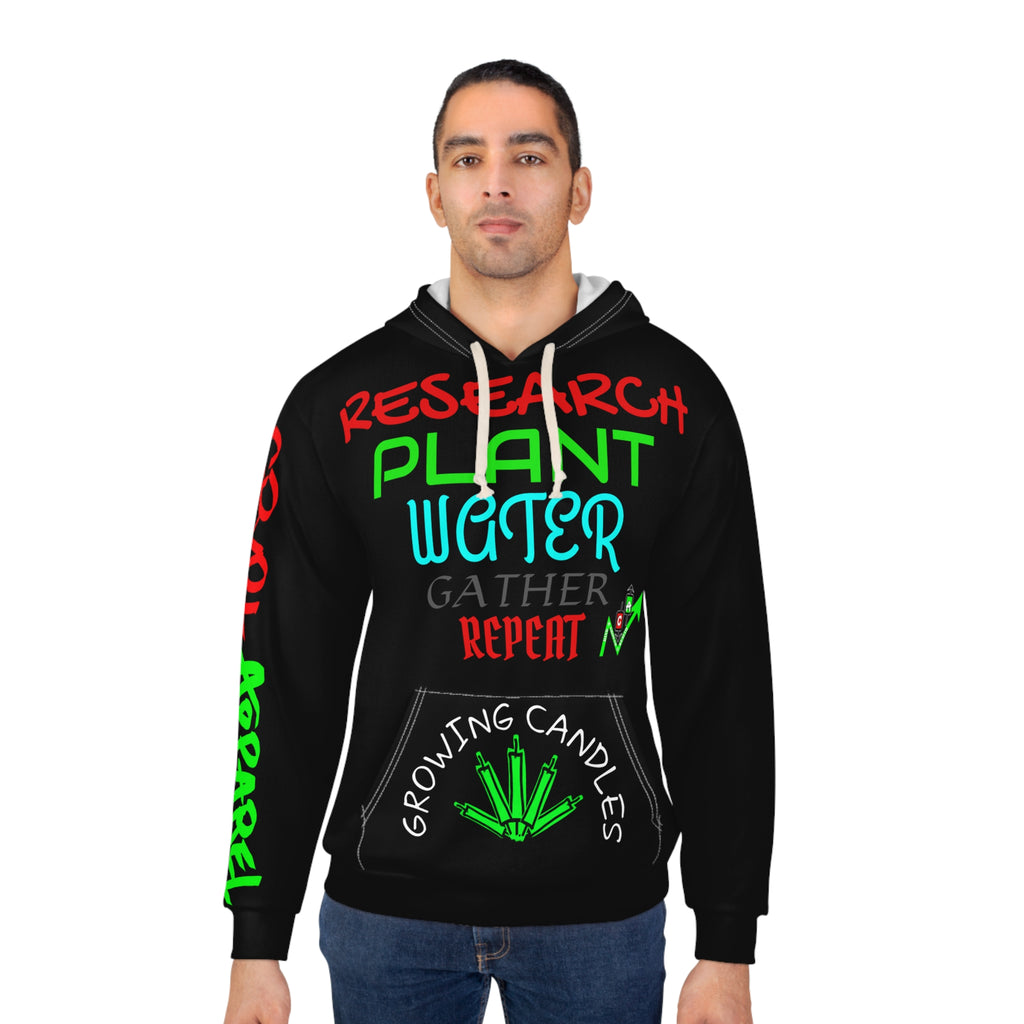 Growing Candles Crypto Hoodie — 'Crypt Apparel' Nurturing Growth Pullover