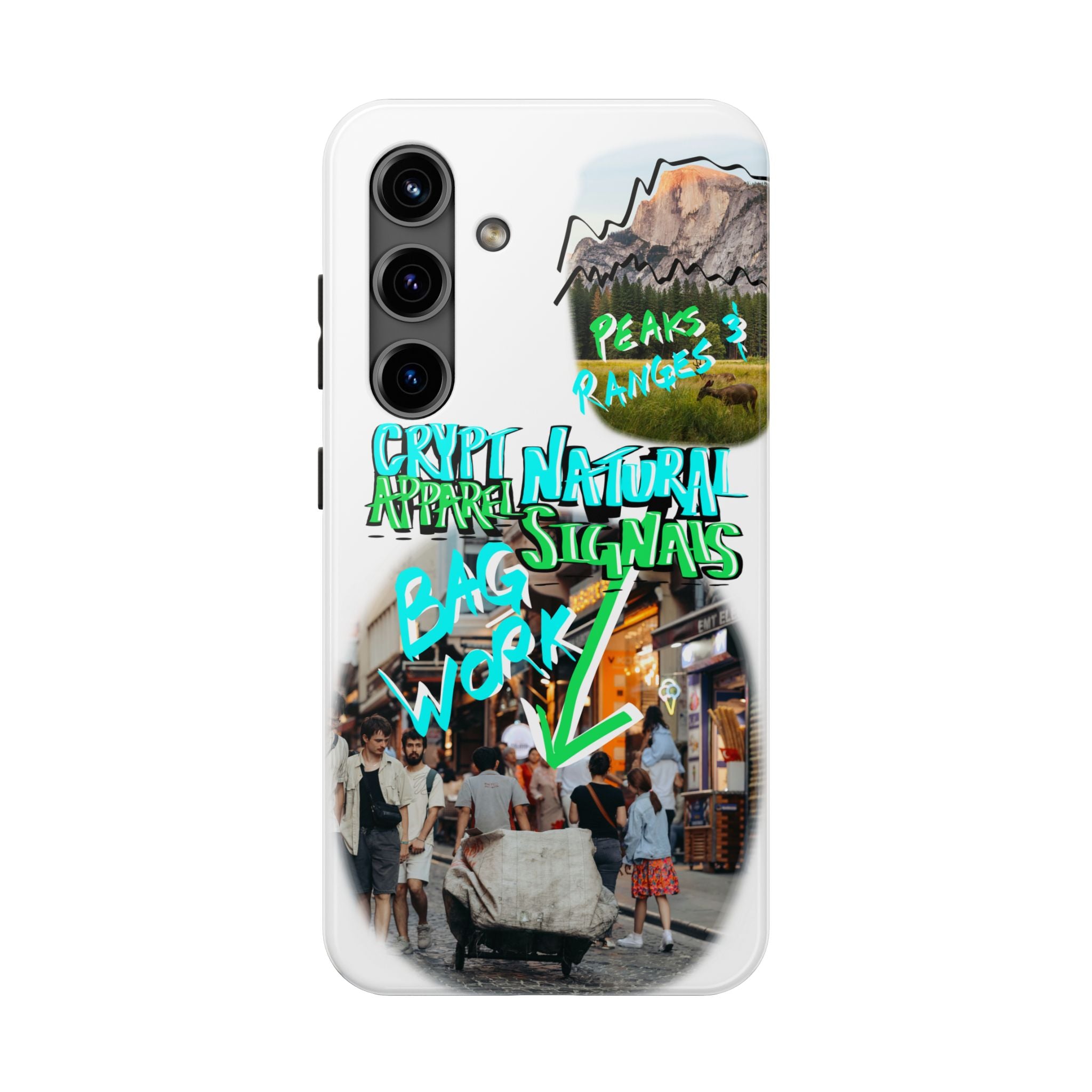 Natural Signals Tough Phone Case — Crypt Apparel Street Collage Design
