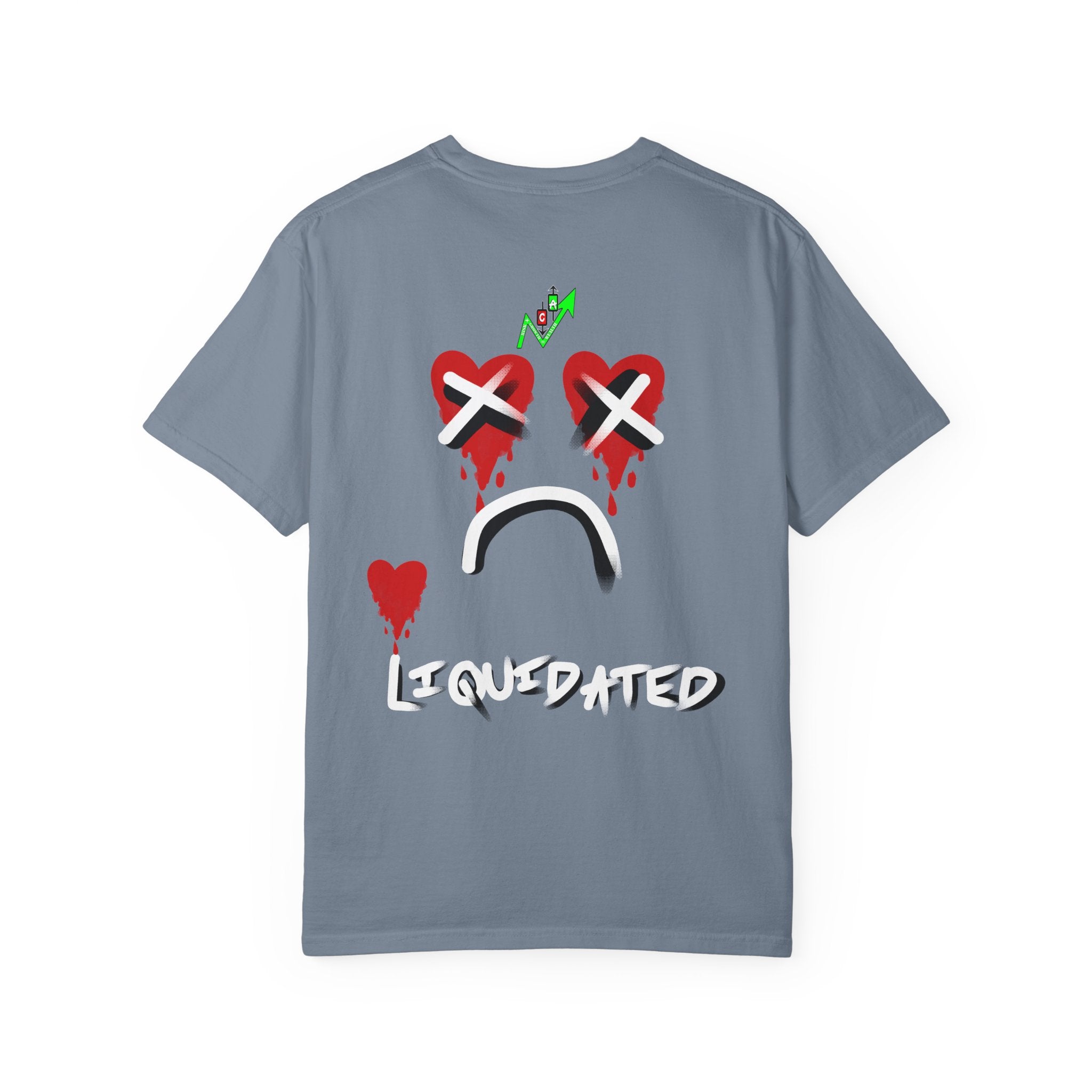 Crypto Rekt Portfolio Skull T-shirt | Crypt Apparel Bleeding Hearts Graphic Tee