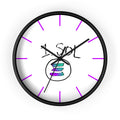 Meme Coin Milyunr crypto degen Wall Clock — Crypt Apparel SOL inspired White Clock with Purple Accents