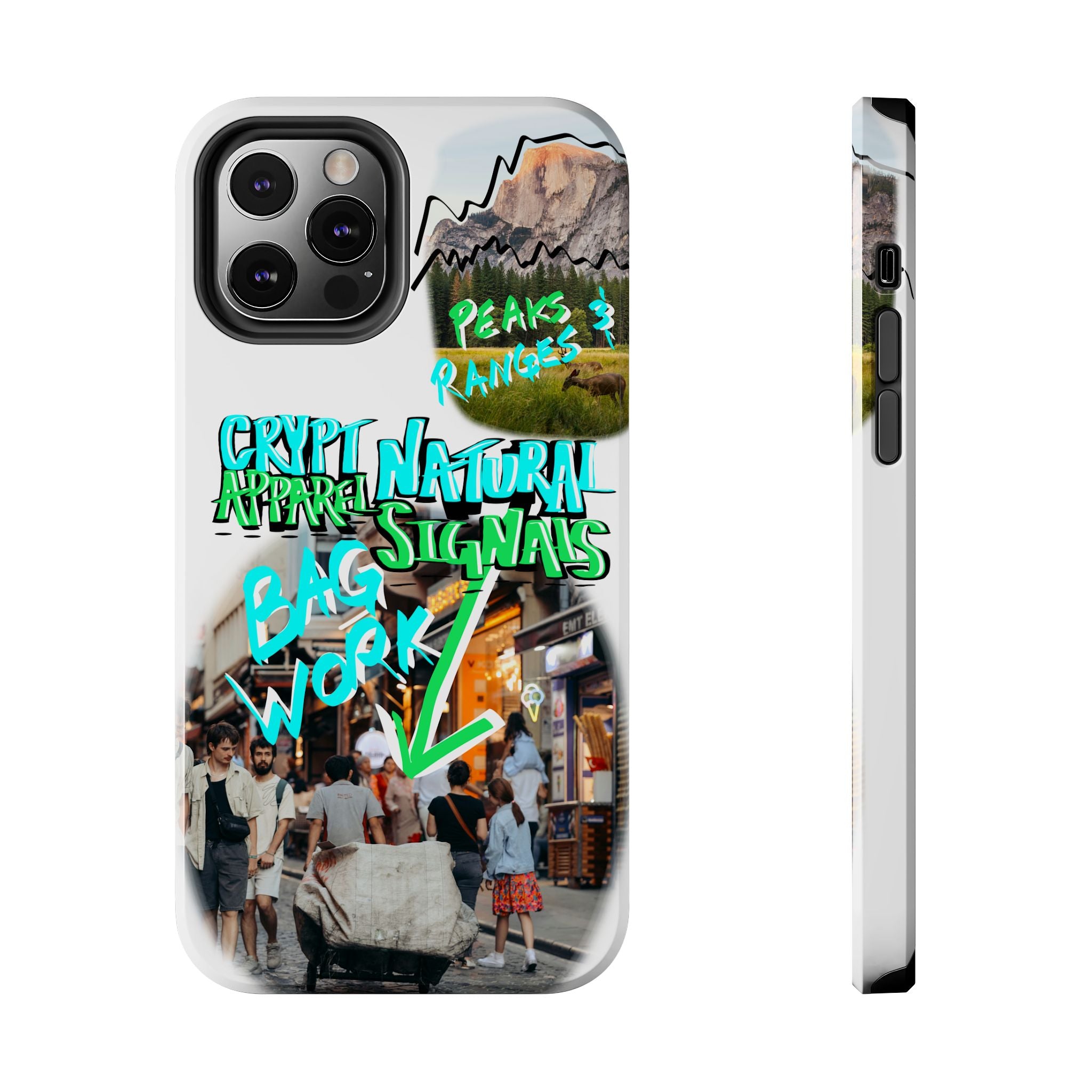 Natural Signals Tough Phone Case — Crypt Apparel Street Collage Design