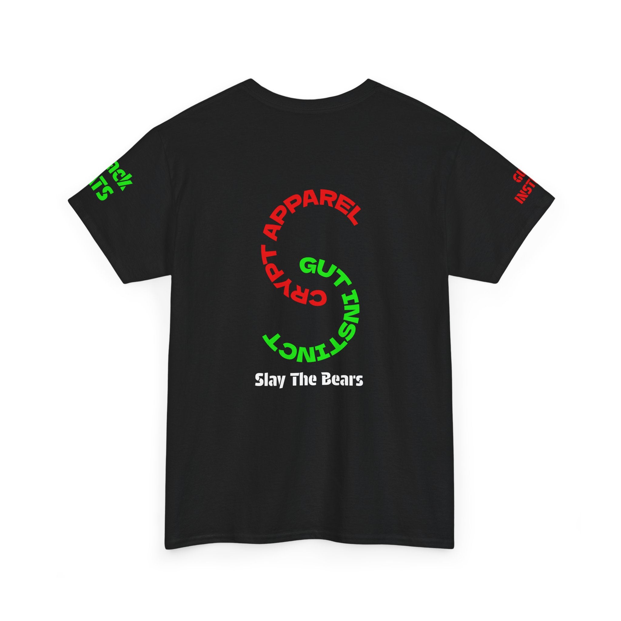 Gut Instinct Bear vs Bull Stock Market T‑Shirt — Crypt Apparel "Slay The Bears" Graphic Tee