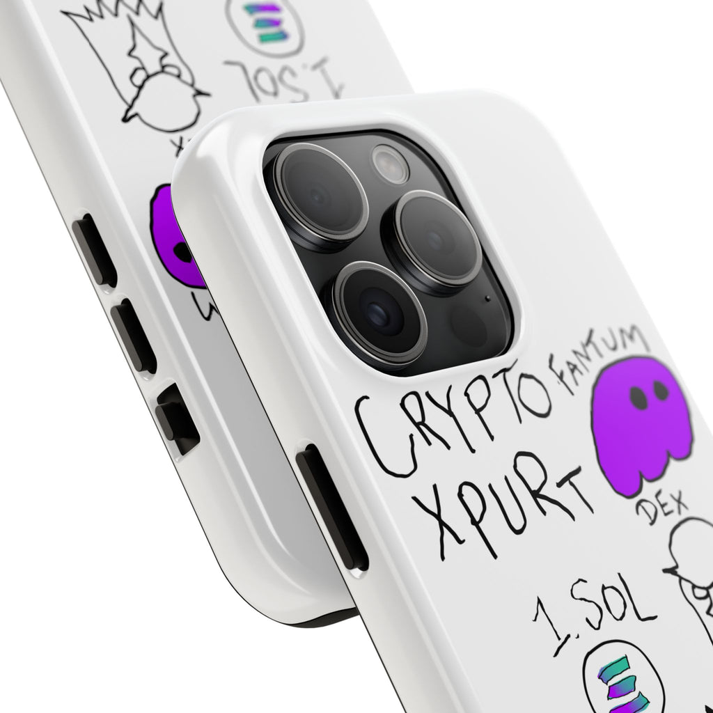Meme Coin Millionaire Tough Phone Case — Crypto Meme Coin Doodle Design ("Meme Coin Milyunr")