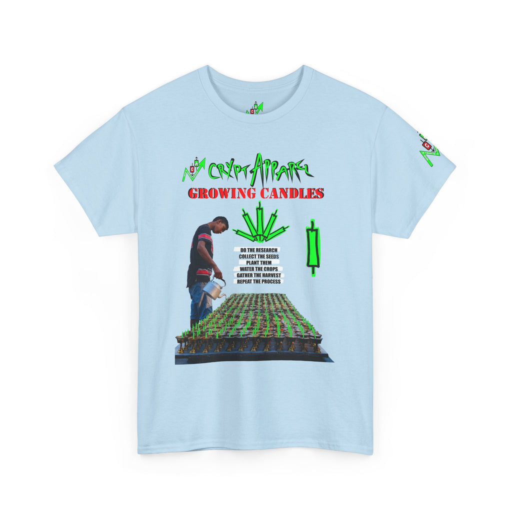 Growing Candles T-Shirt — "Crypt Apparel" Planting Seeds Tee