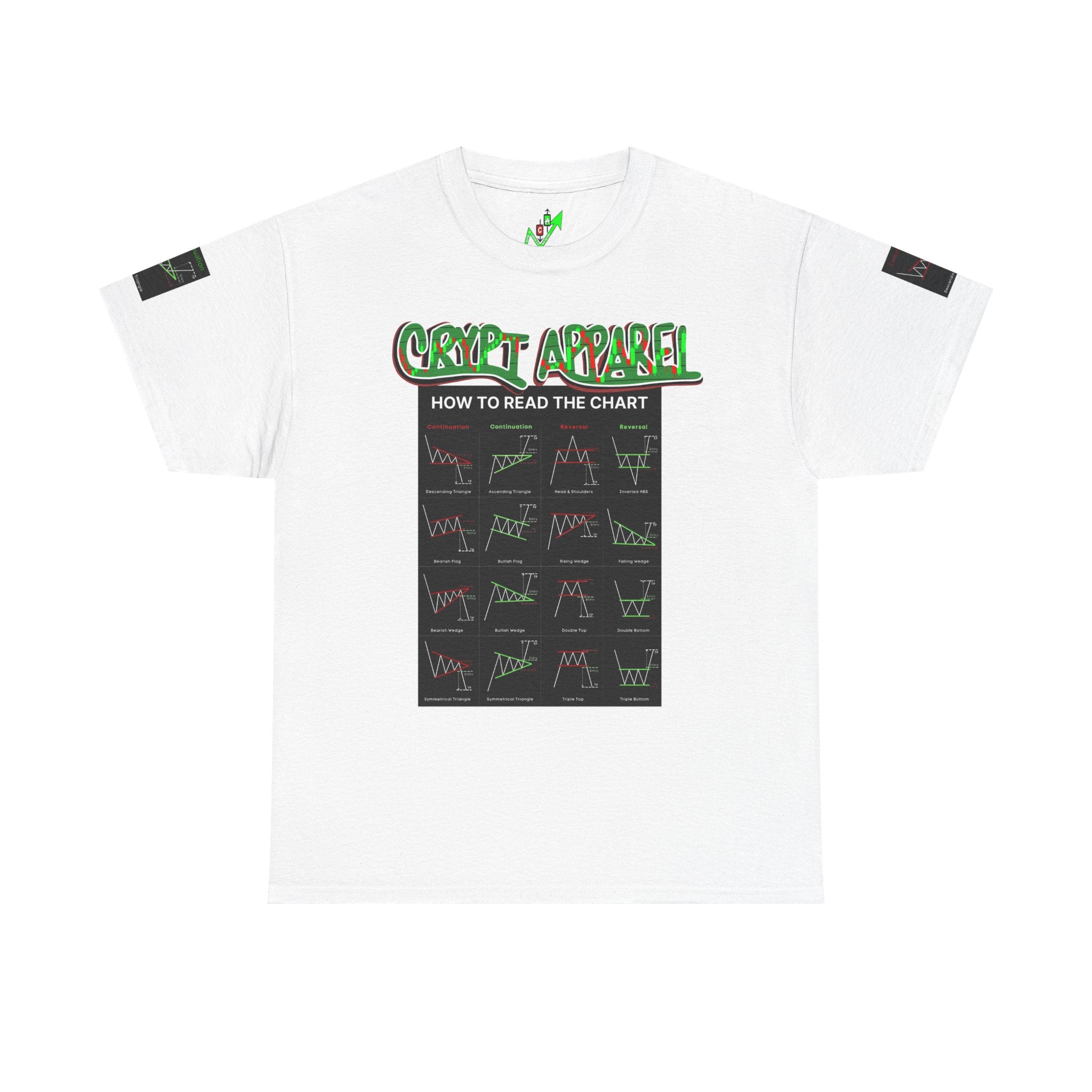 Charted Tee — "Crypt Apparel" Trading Chart Shirt