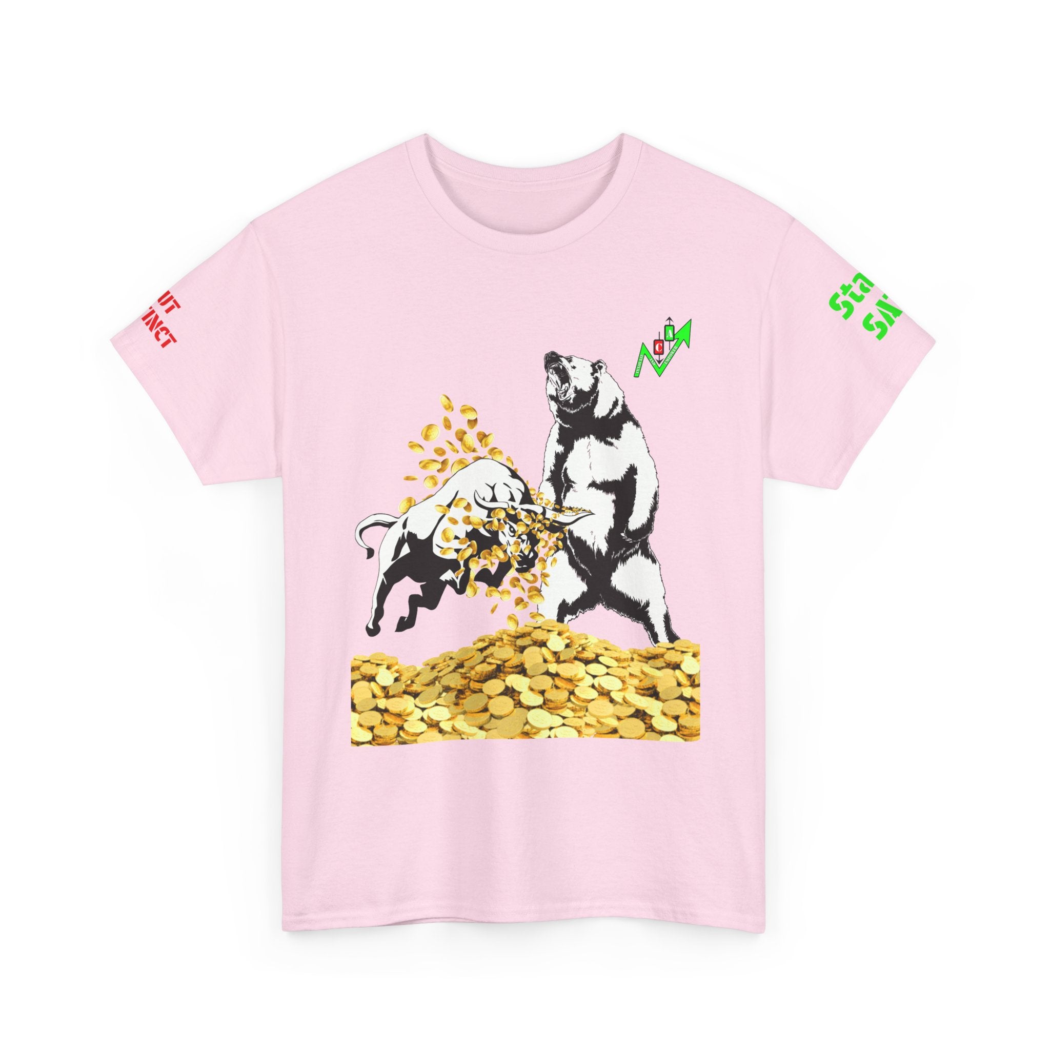 Gut Instinct Bear vs Bull Stock Market T‑Shirt — Crypt Apparel "Slay The Bears" Graphic Tee