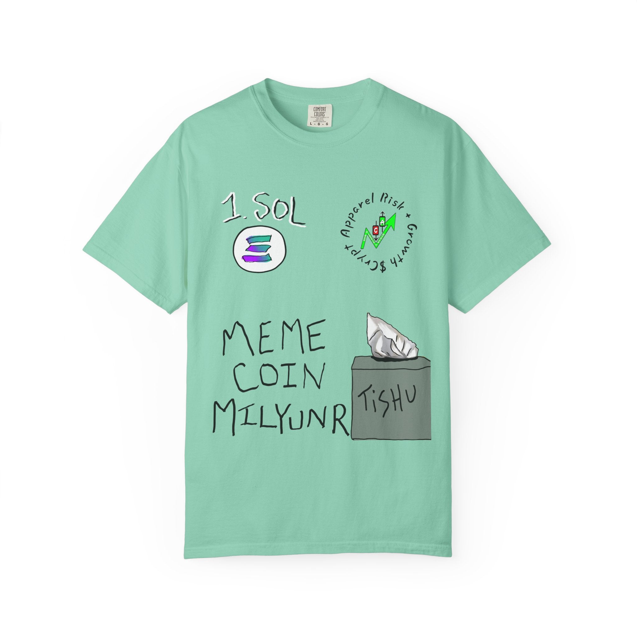 Crypto Meme T-Shirt — 'Meme Coin' Hand-Drawn Crypto Art Tee