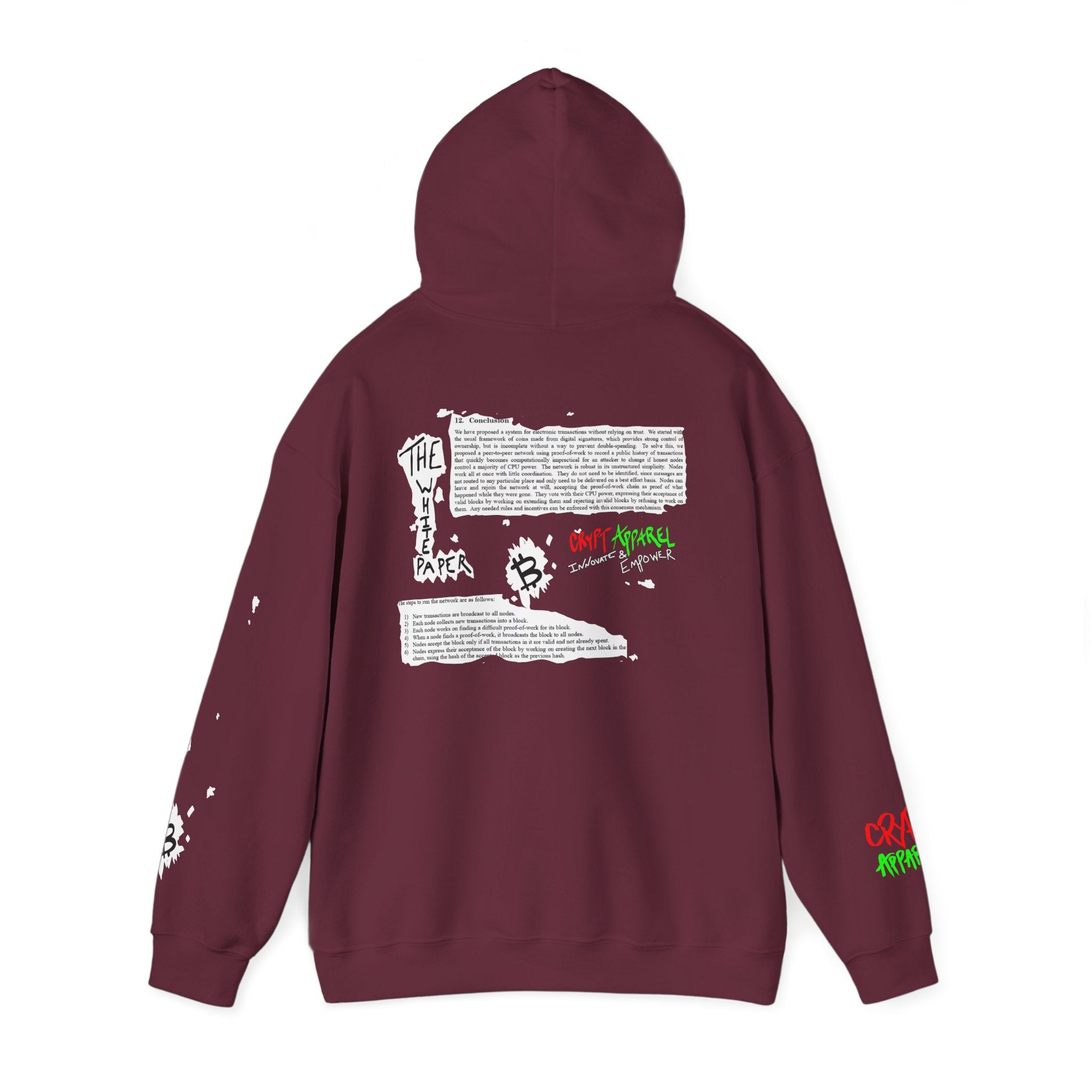 The Whitepaper Crypto Hooded Sweatshirt — Crypt Apparel Genisis Graphic Hoodie