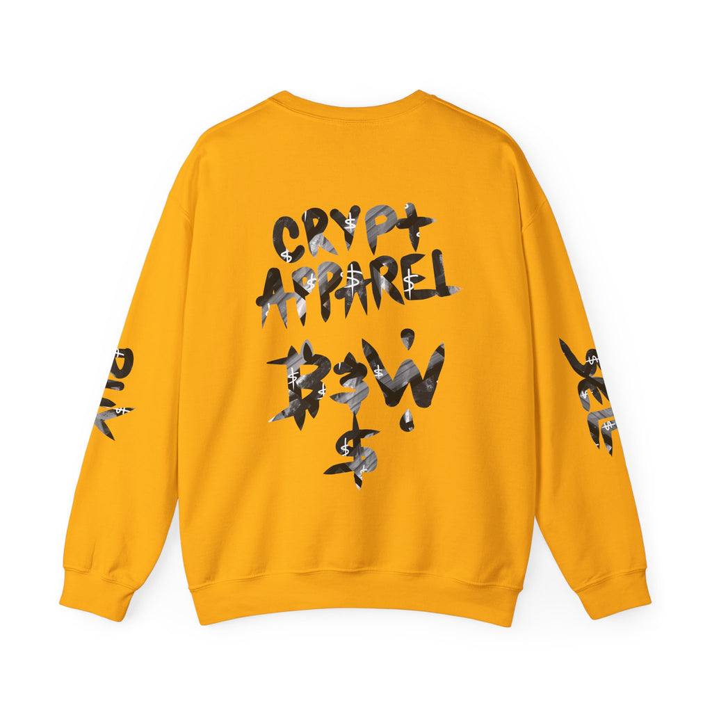 Black & White Street Collage Crypto Crewneck Sweatshirt | Graphic Urban Art