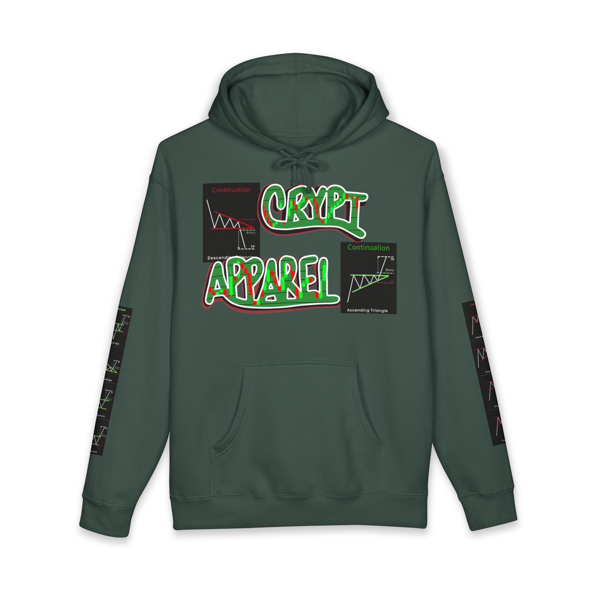 Charted Crypto Hoodie — "Crypt Apparel" Trading Hoodie