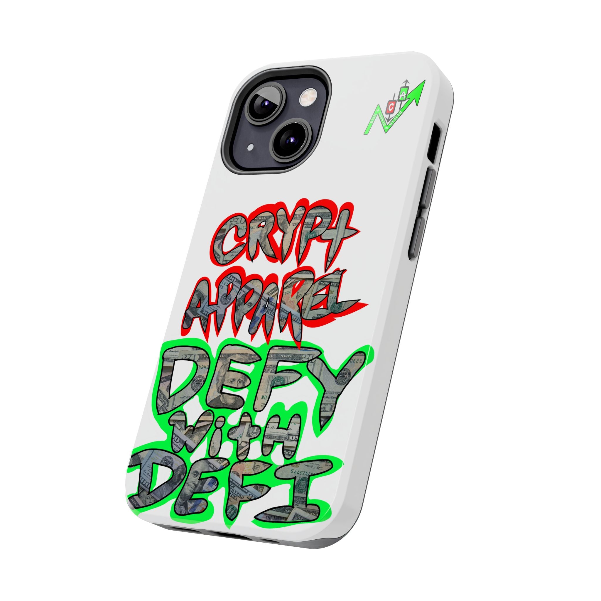 DEFY with DEFI Tough Phone Case — "Crypt Apparel: "Money" Graffiti Crypto Design