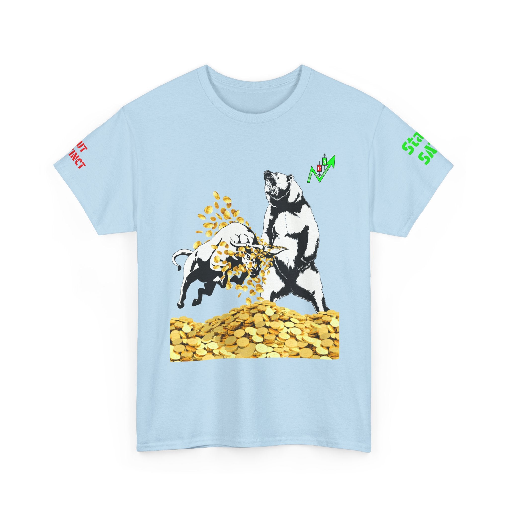 Gut Instinct Bear vs Bull Stock Market T‑Shirt — Crypt Apparel "Slay The Bears" Graphic Tee