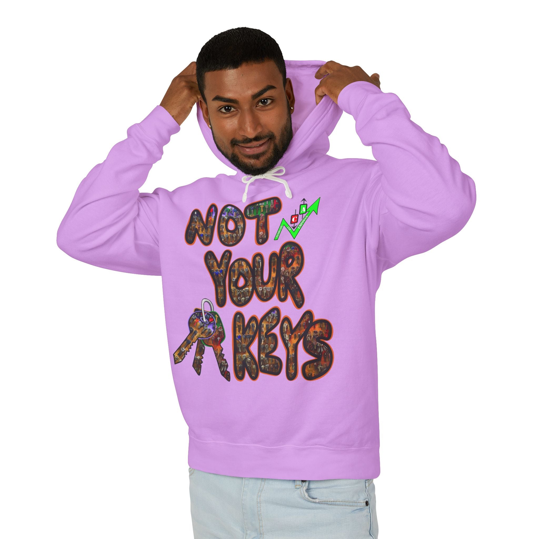 Not Your Keys/ Not Your Coins Graphic Hoodie — Crypto Lightweight Hoodie