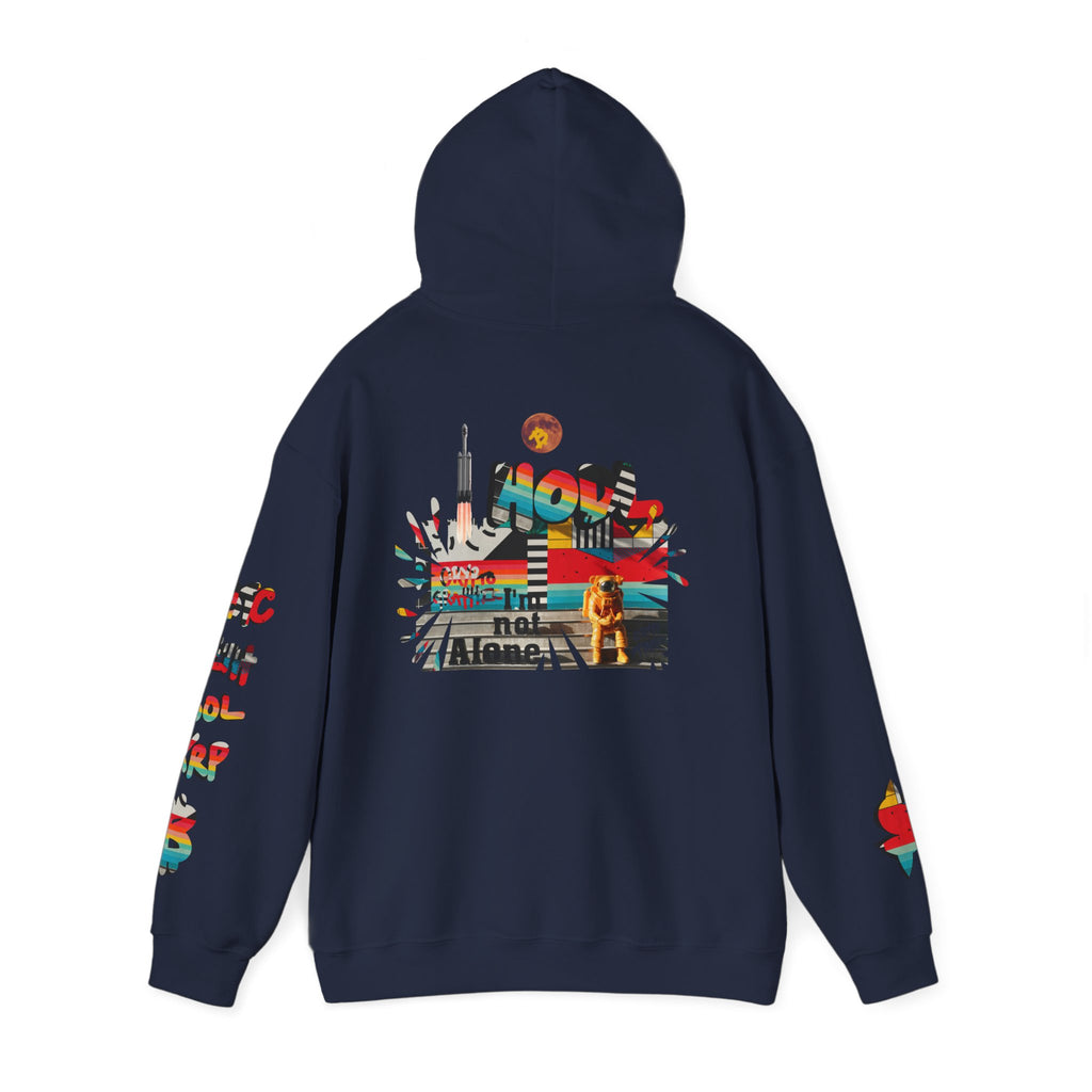 Urban Jungle Crypto Bitcoin Hoodie — Crypt Apparel Astronaut “Not Alone” Graphic Pullover