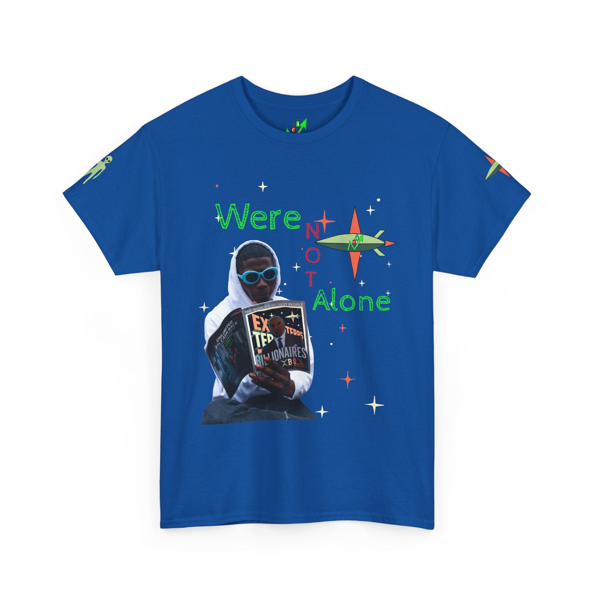 Extra Terrestrial Traders Crypto Graphic Tee — Retro Alien Poster Shirt