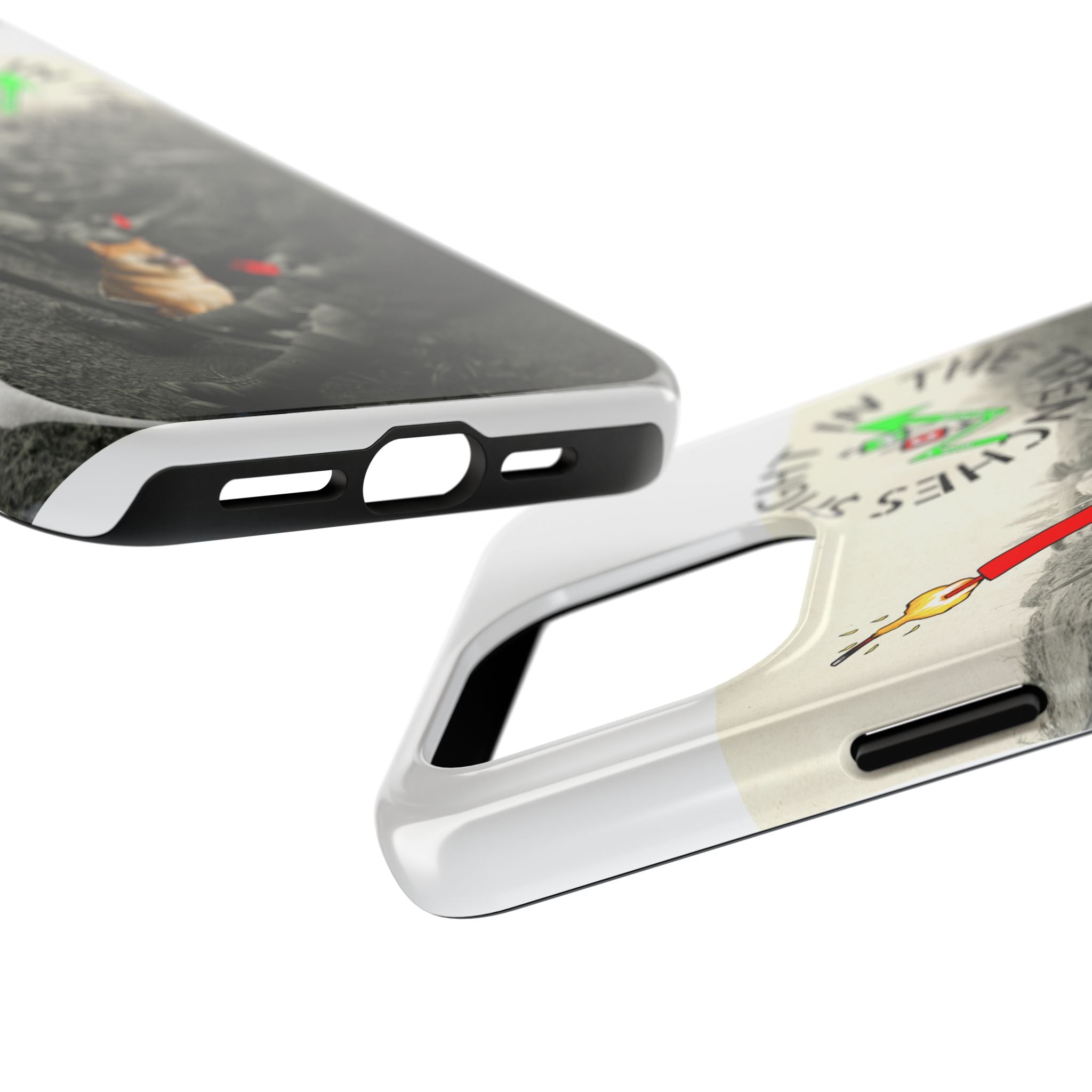 The Trenches Tough Phone Case — Crypt Apparel Trench Dog & Candle Design