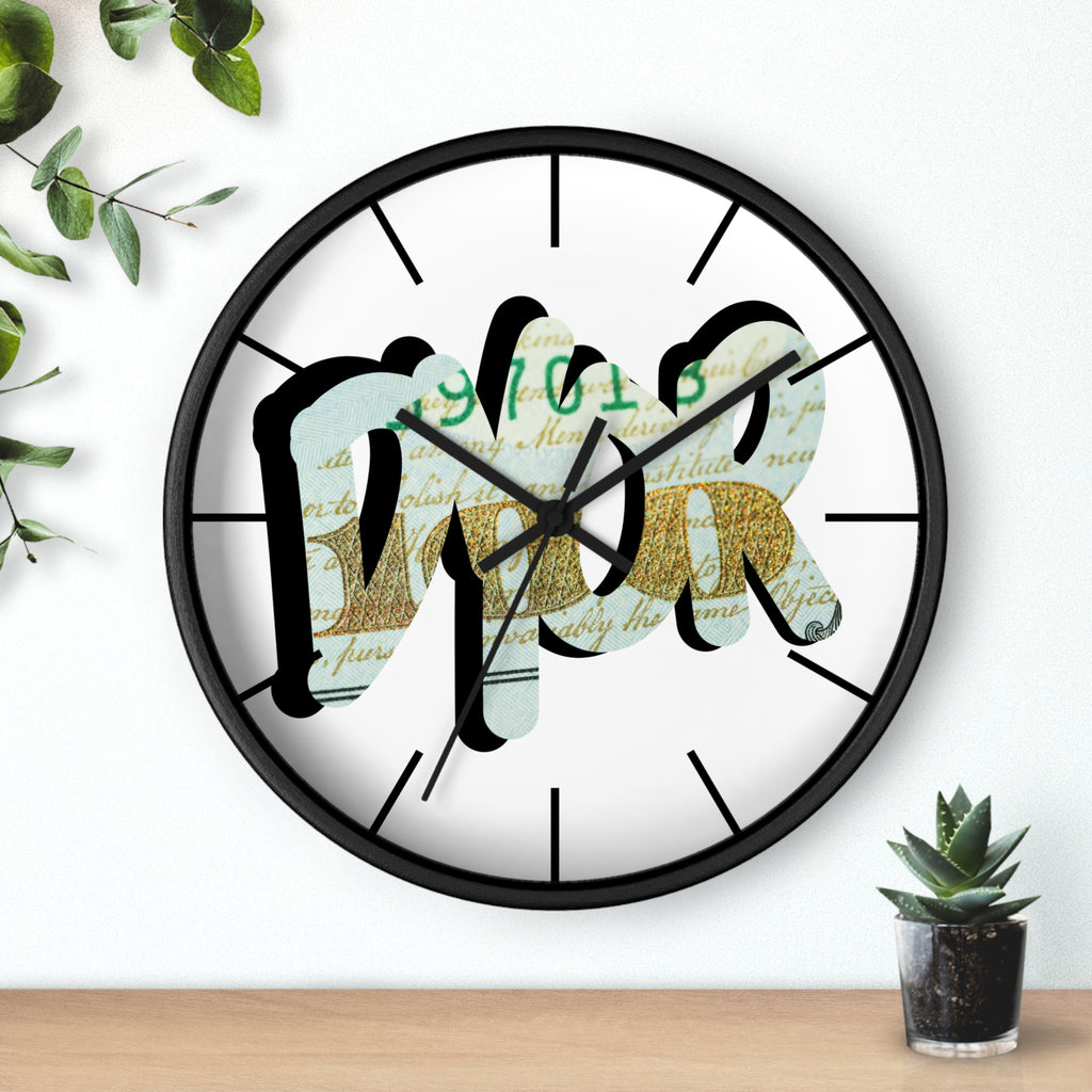 DYOR Crypto Graffiti Script Wall Clock — Crypt Apparel Money Graphic