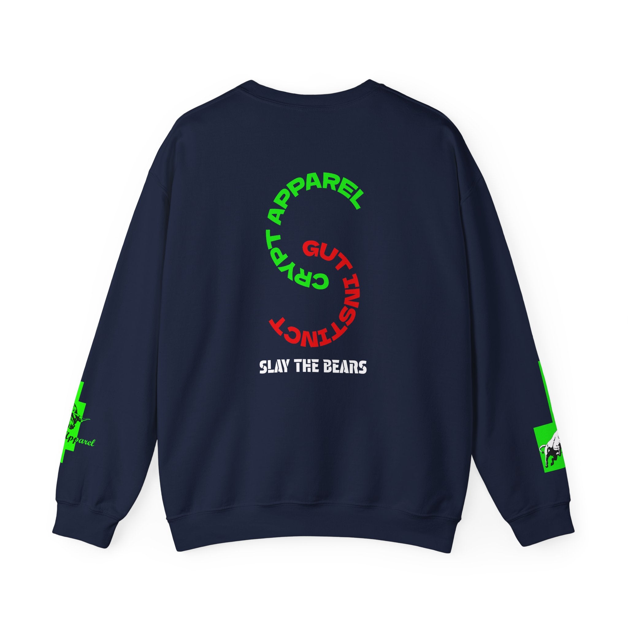 Gut Instinct Bulls Vs Bears Crewneck Sweatshirt — Crypt Apparel 'Slay The Bears' Graphic Pullover