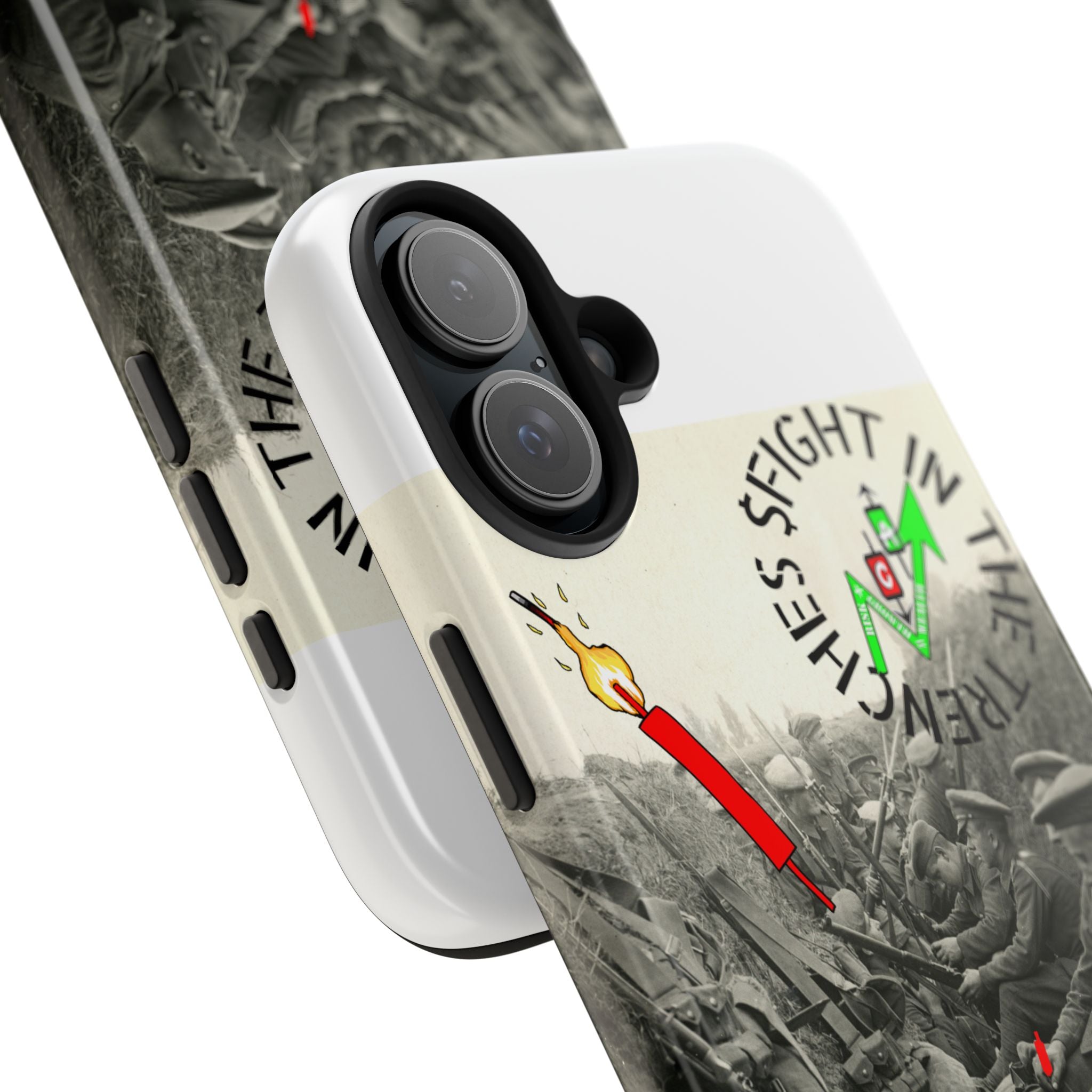The Trenches Tough Phone Case — Crypt Apparel Trench Dog & Candle Design