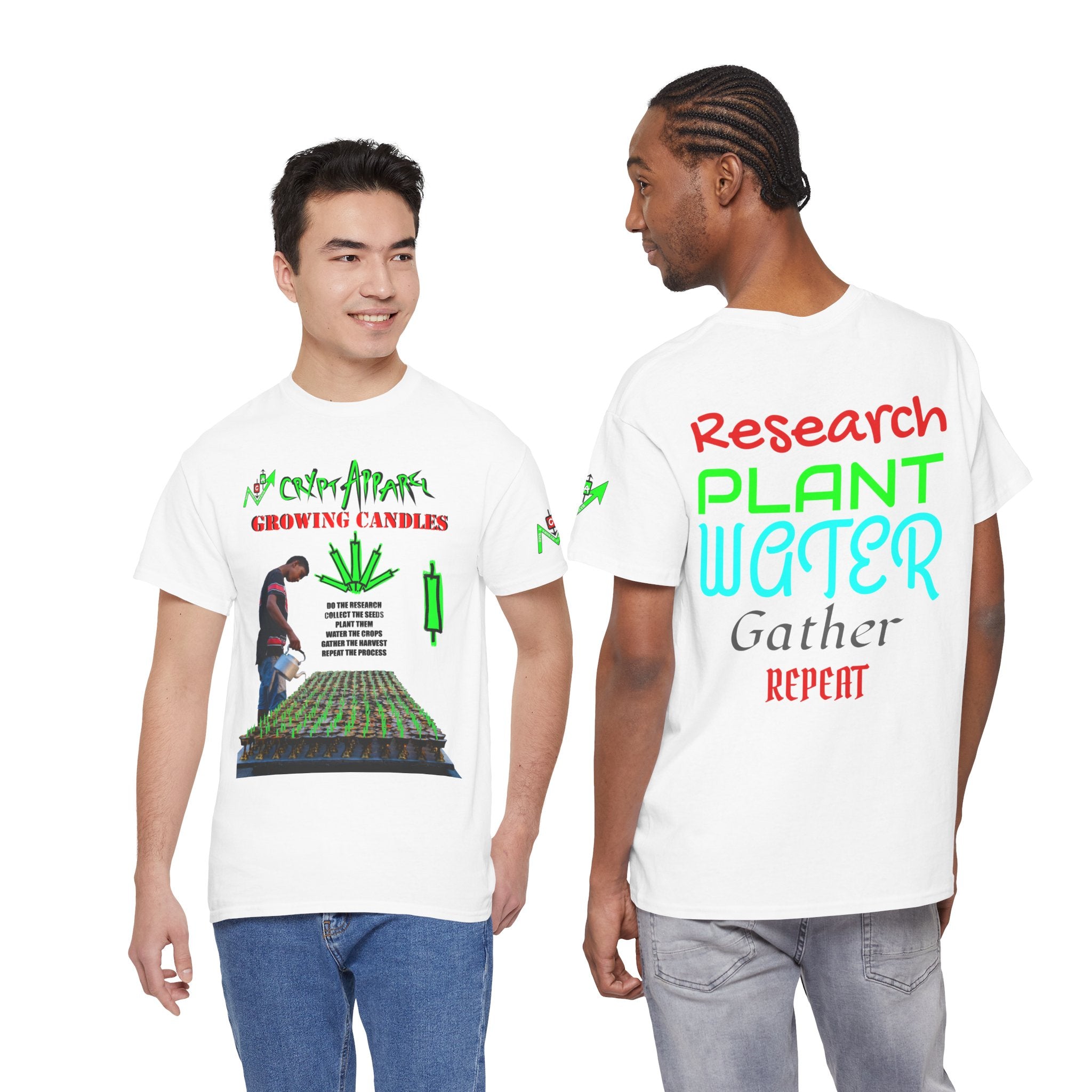Growing Candles T-Shirt — "Crypt Apparel" Planting Seeds Tee