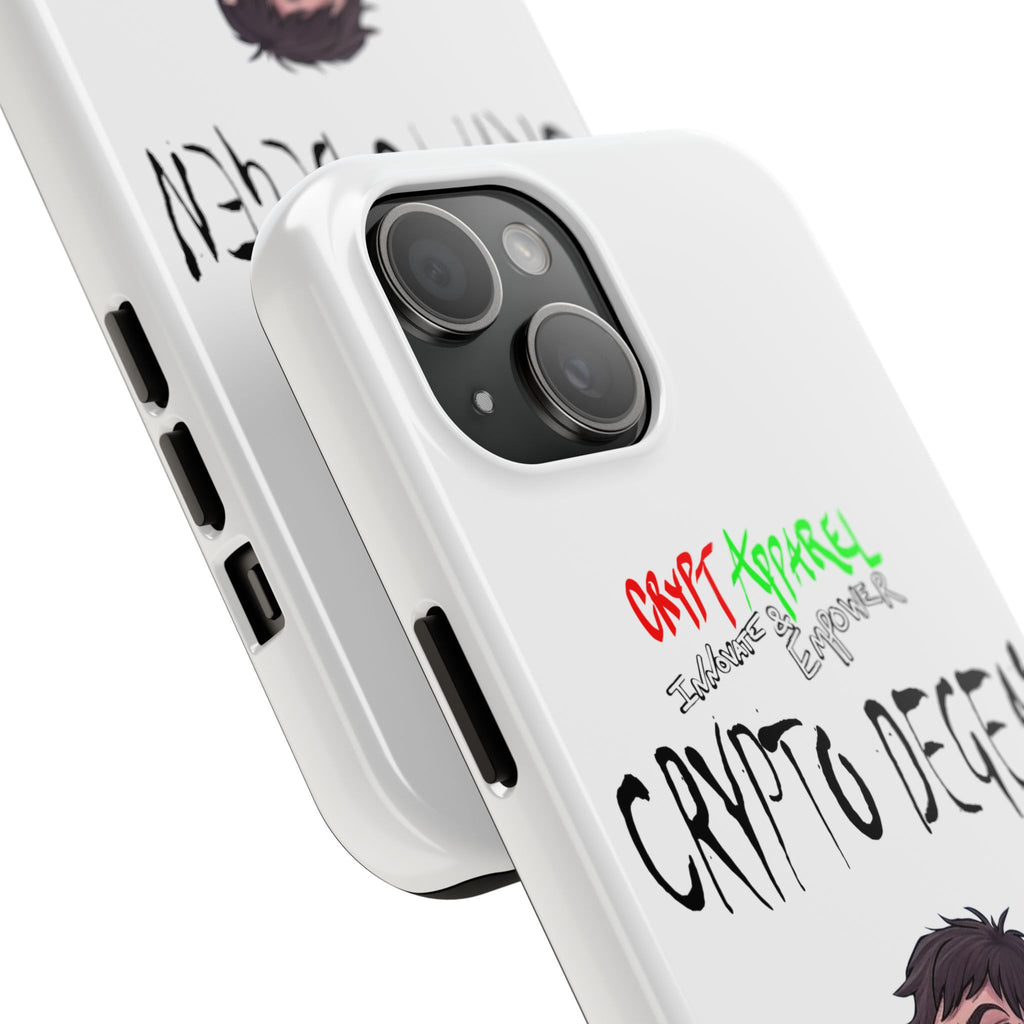 Crypto Degen Tough Phone Case — Cartoon HODL Backpack Design
