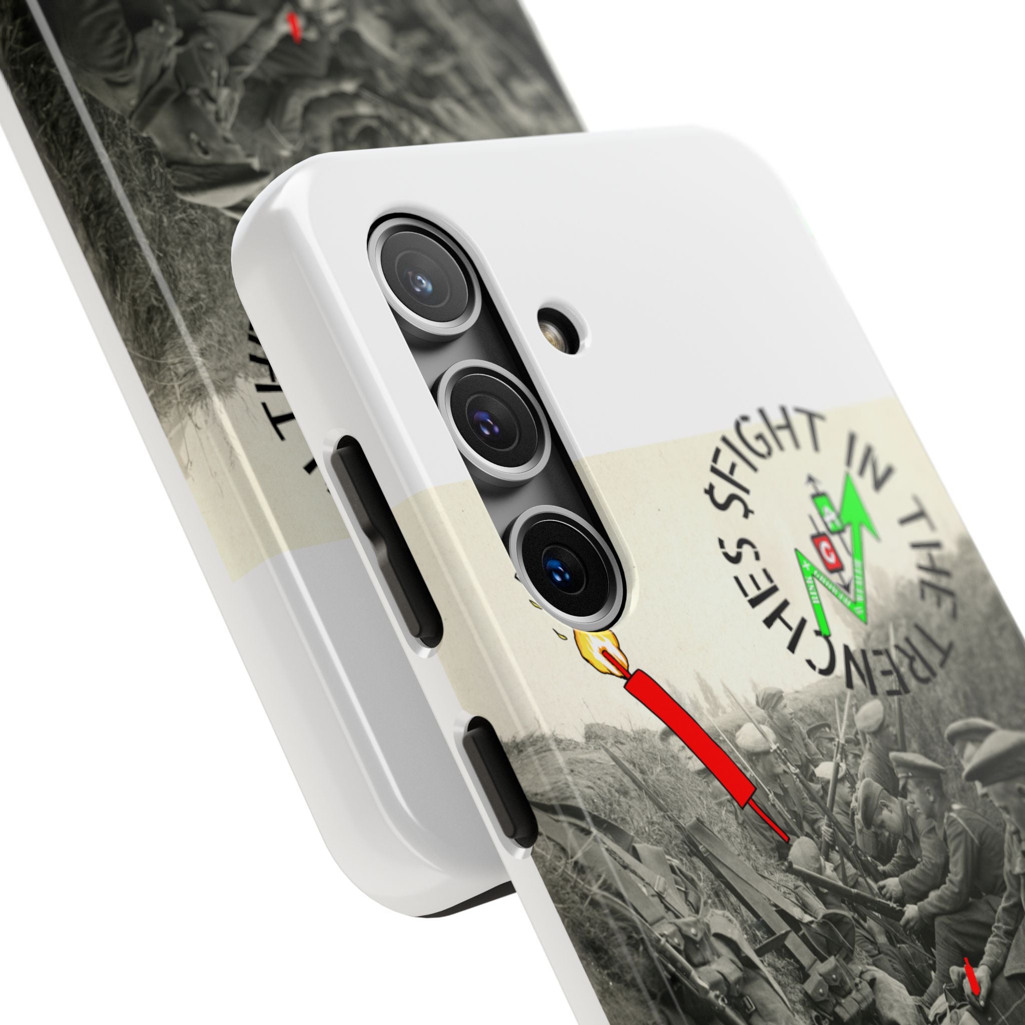 The Trenches Tough Phone Case — Crypt Apparel Trench Dog & Candle Design