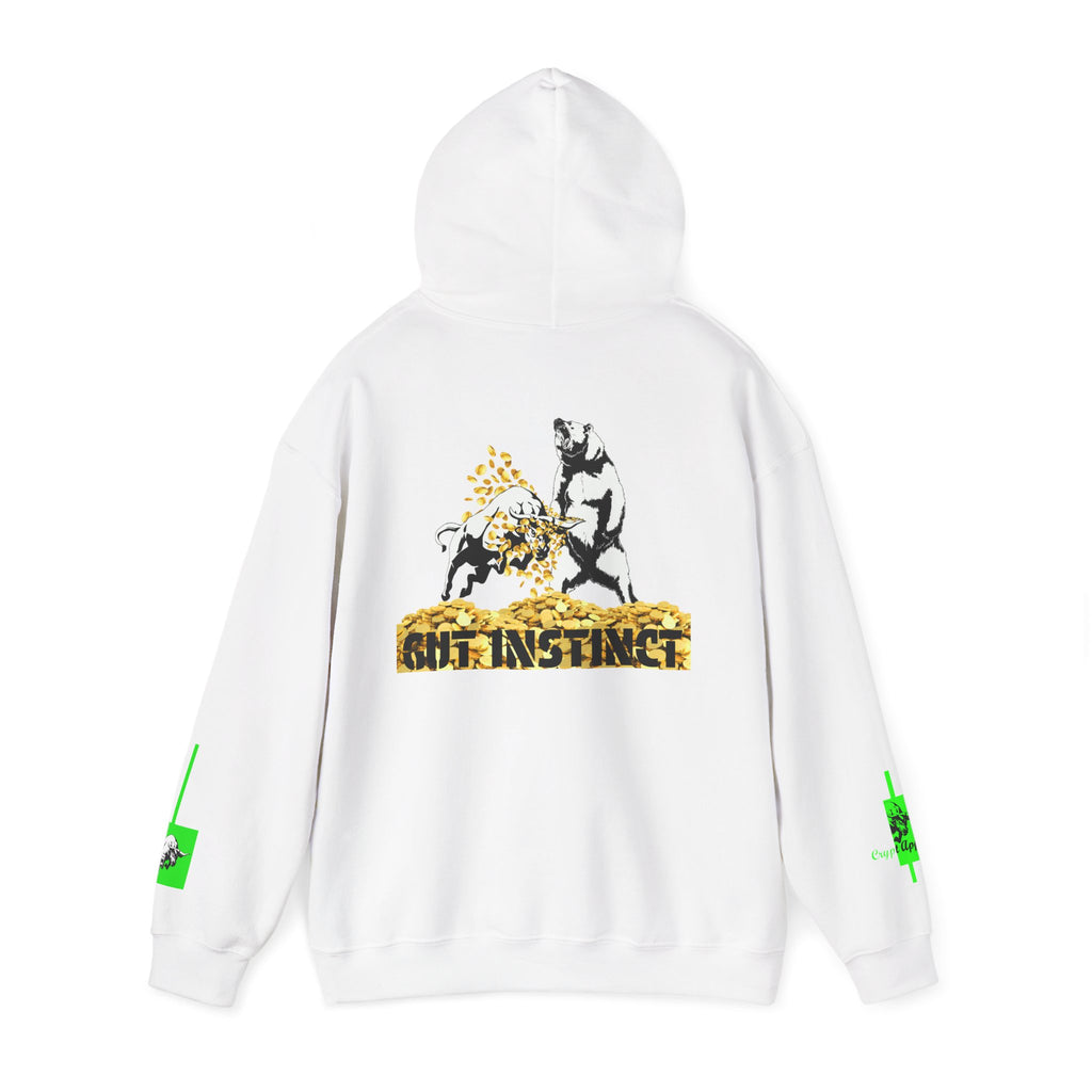 Gut Instinct Bulls vs Bears Hoodie — Crypt Apparel “Slay the Bears” Crypto Graphic Hoodie
