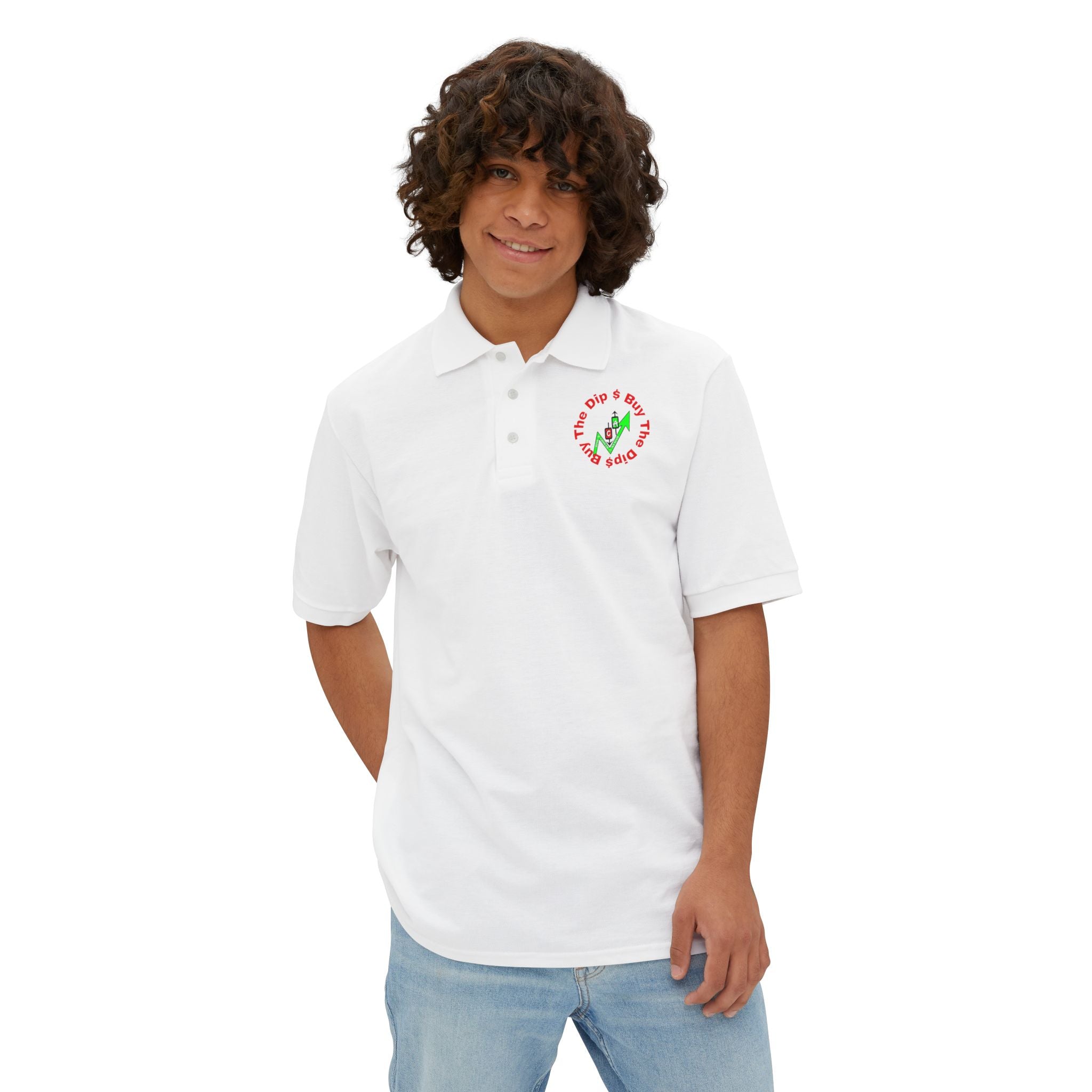 Catching Daggers Crypto Polo — Crypt Apparel Graphic Men's Piqué Shirt