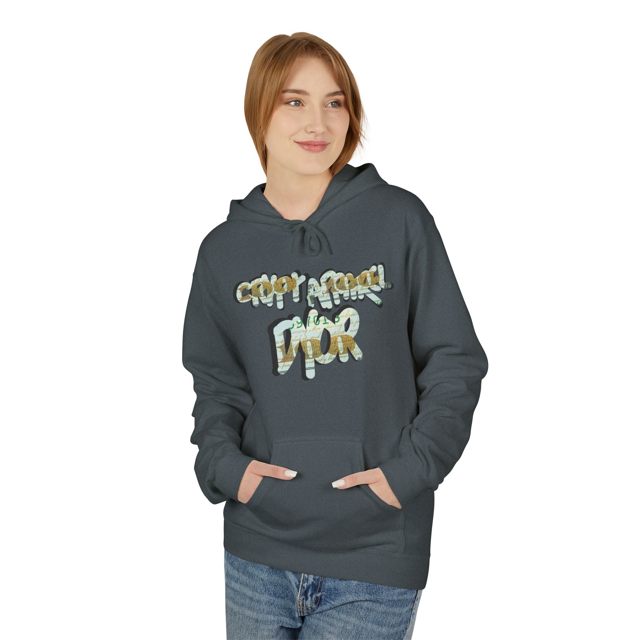 CA 100 Crypto Inspired Hoodie | Crypt Apparel Money Script Graphic Hooded Sweatshirt