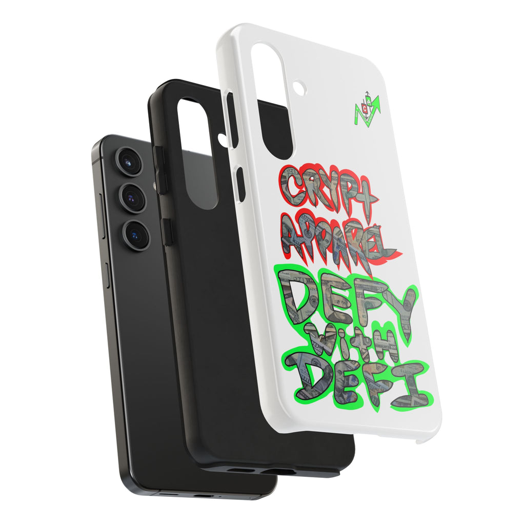 DEFY with DEFI Tough Phone Case — "Crypt Apparel: "Money" Graffiti Crypto Design
