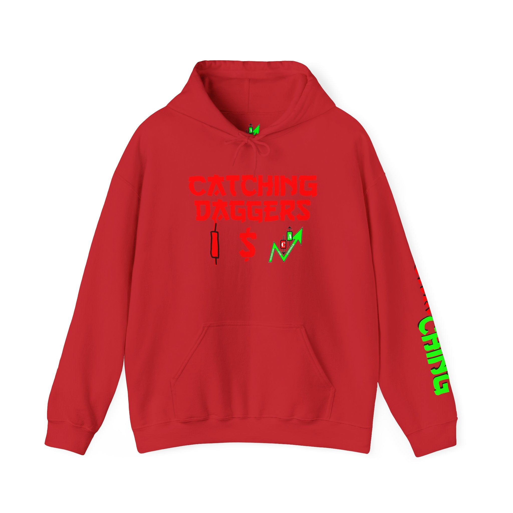 Catching Daggers Crypto Hoodie — Crypt Apparel Graphic Streetwear Pullover with Candle Motif