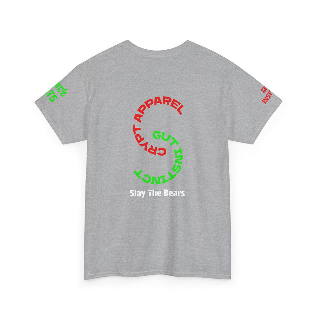 Gut Instinct Bear vs Bull Stock Market T‑Shirt — Crypt Apparel "Slay The Bears" Graphic Tee