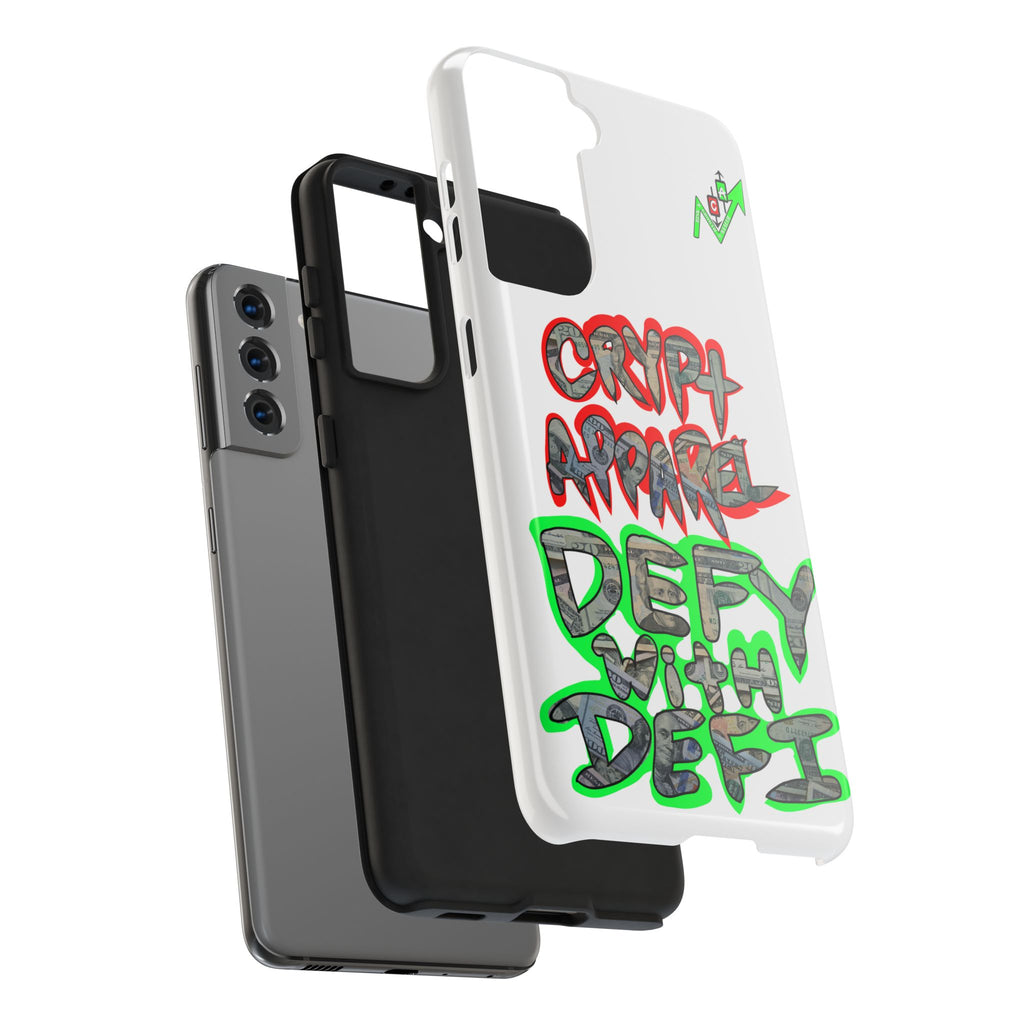 DEFY with DEFI Tough Phone Case — "Crypt Apparel: "Money" Graffiti Crypto Design