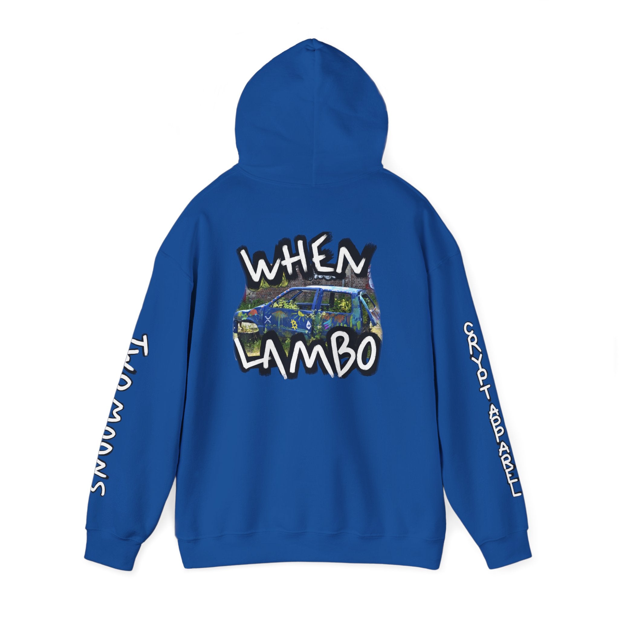 When Lambo Crypto Hoodie | Crypt Apparel Bitcoin Inspired Graffiti Design